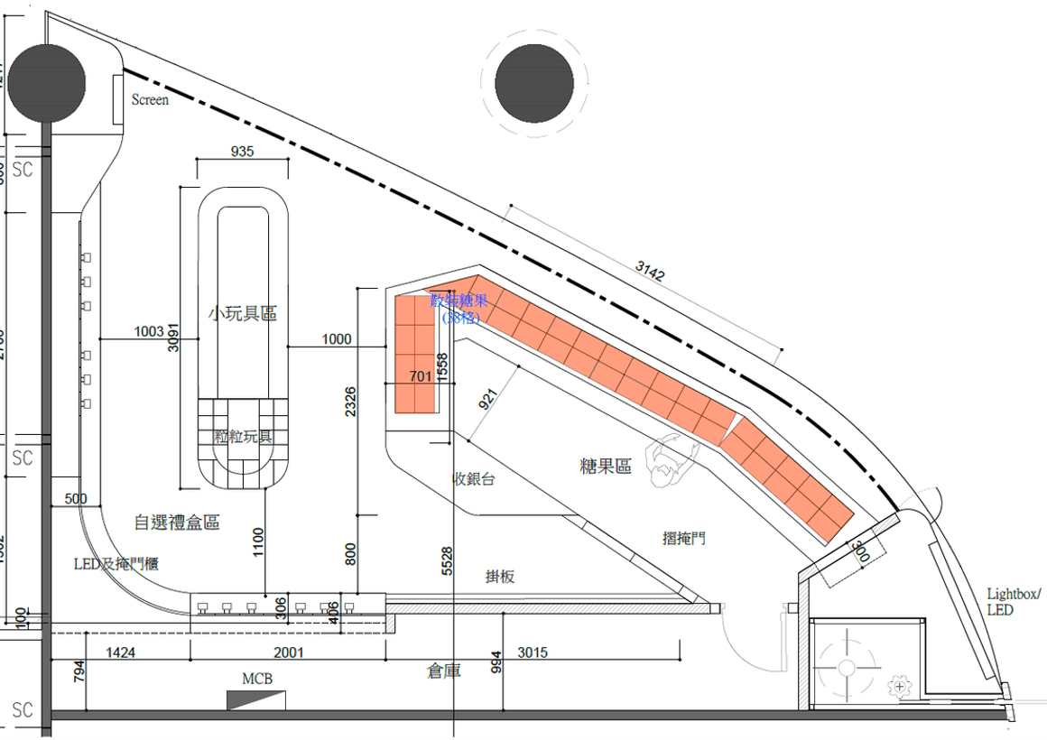 nebu禮盒展示島與香港主題裝置
