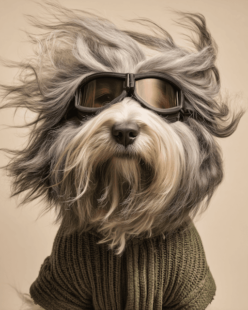 Stylish Dog in Goggles