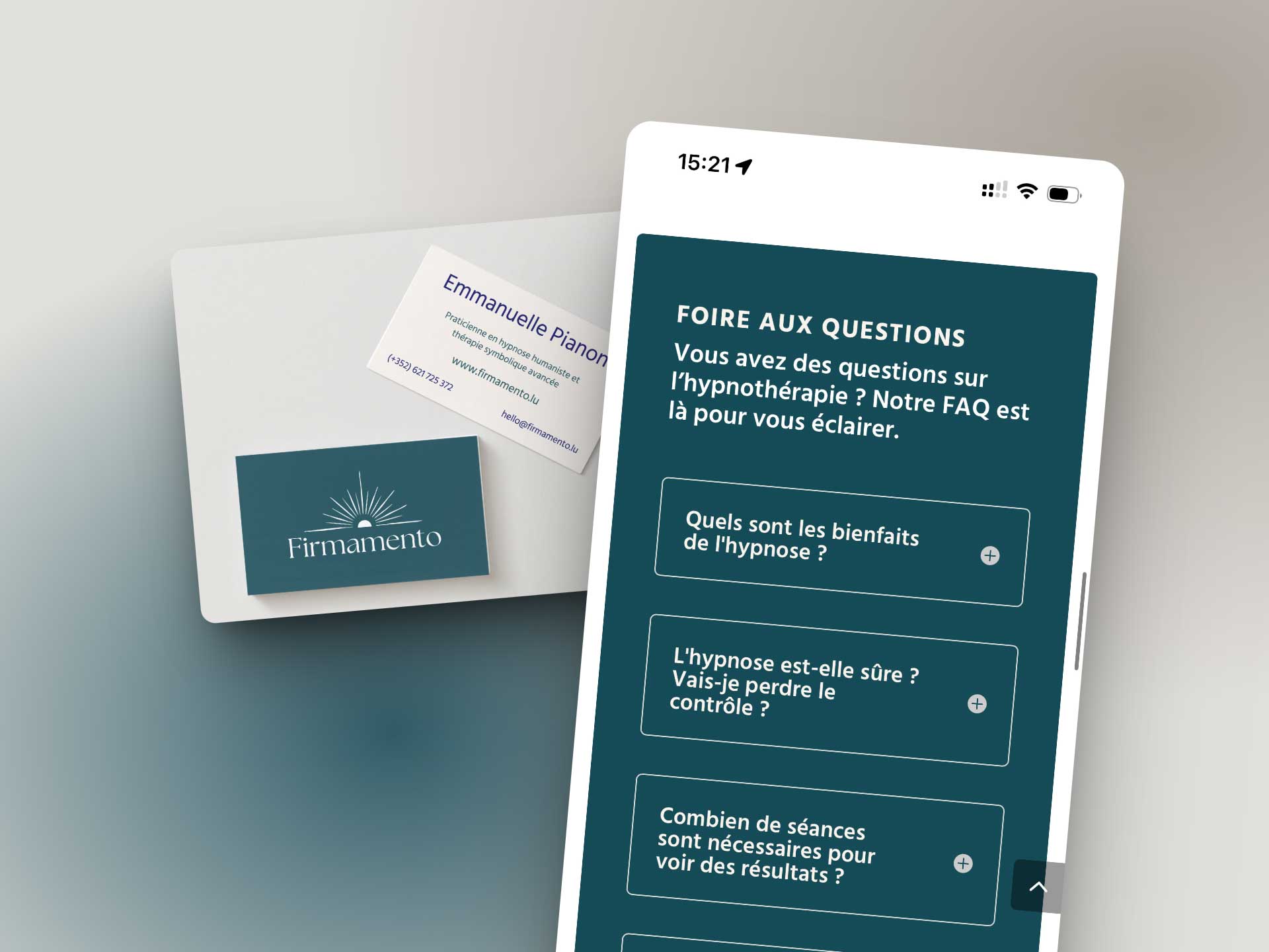 outils firmamento site et cartes de visite