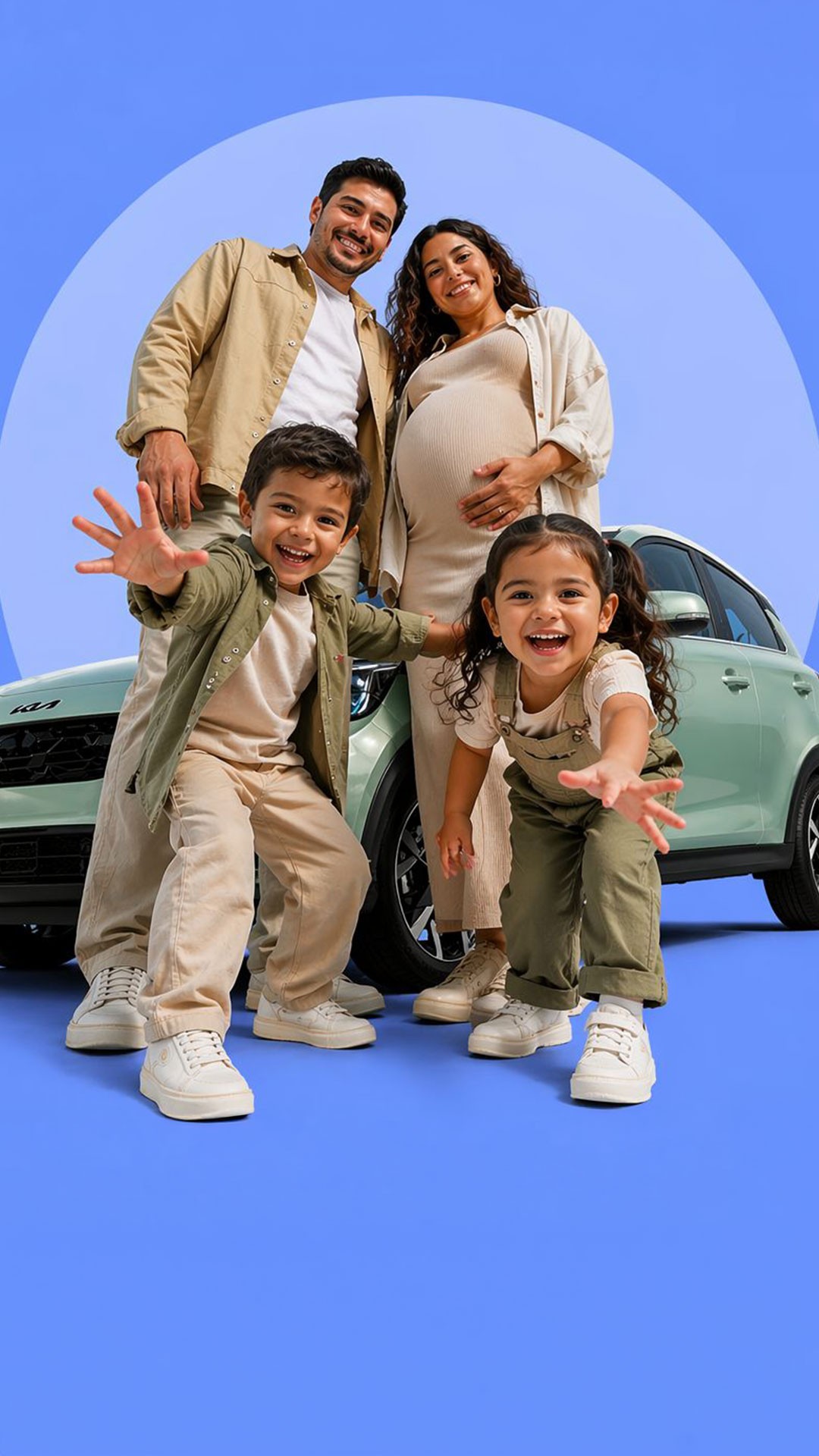 A person in an orange jacket and sunglasses, with braided hair, against orange.