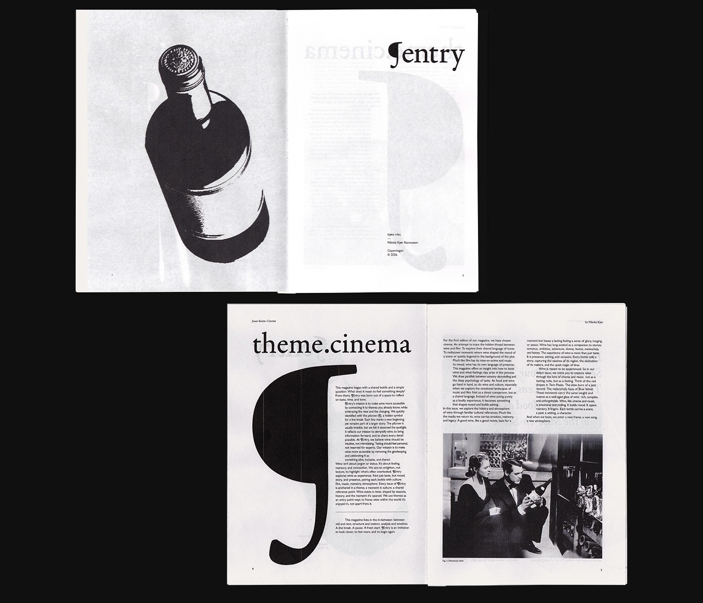 Entry Wine — print detail, paper and finish