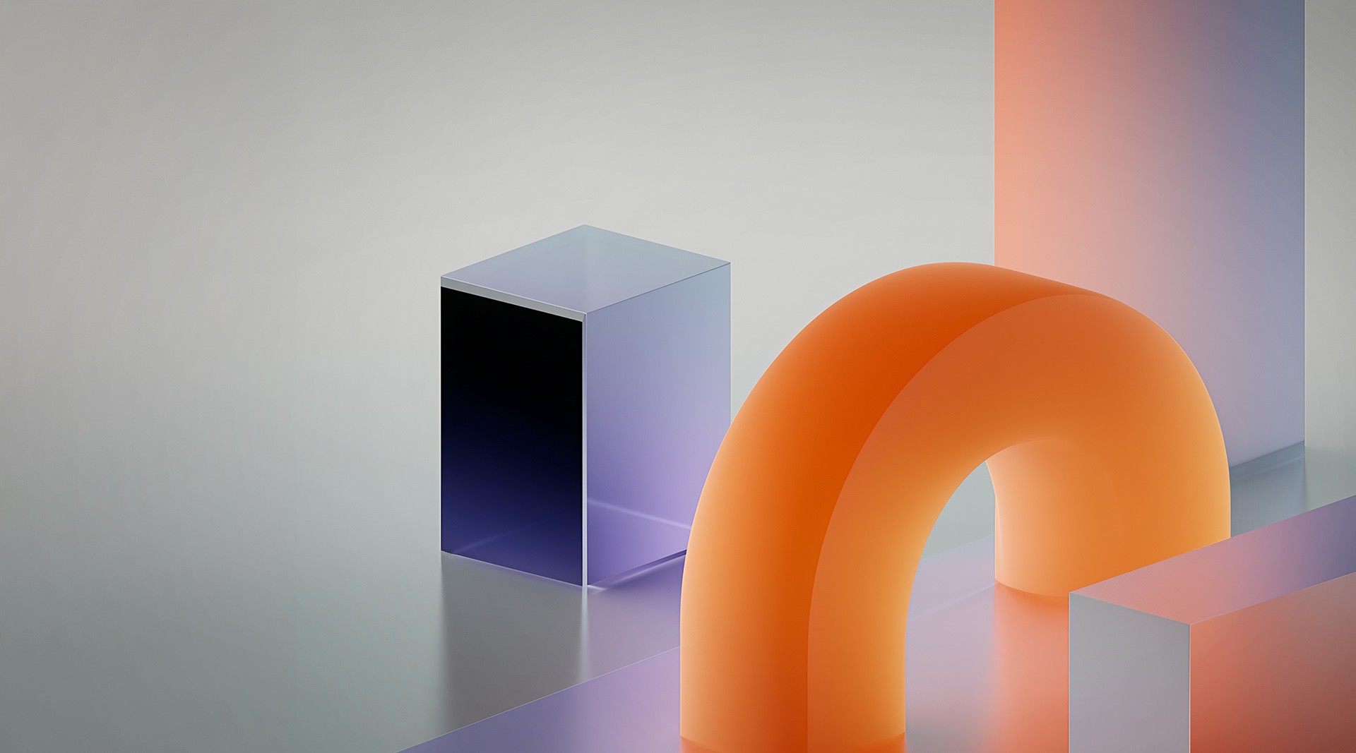 The future enterprise represented through interalated AI generated geometric shapes