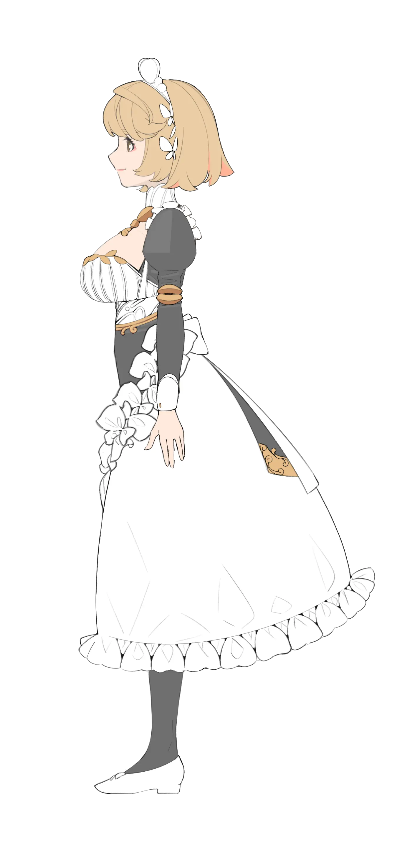 ライトノベル主人公デザインラフ1