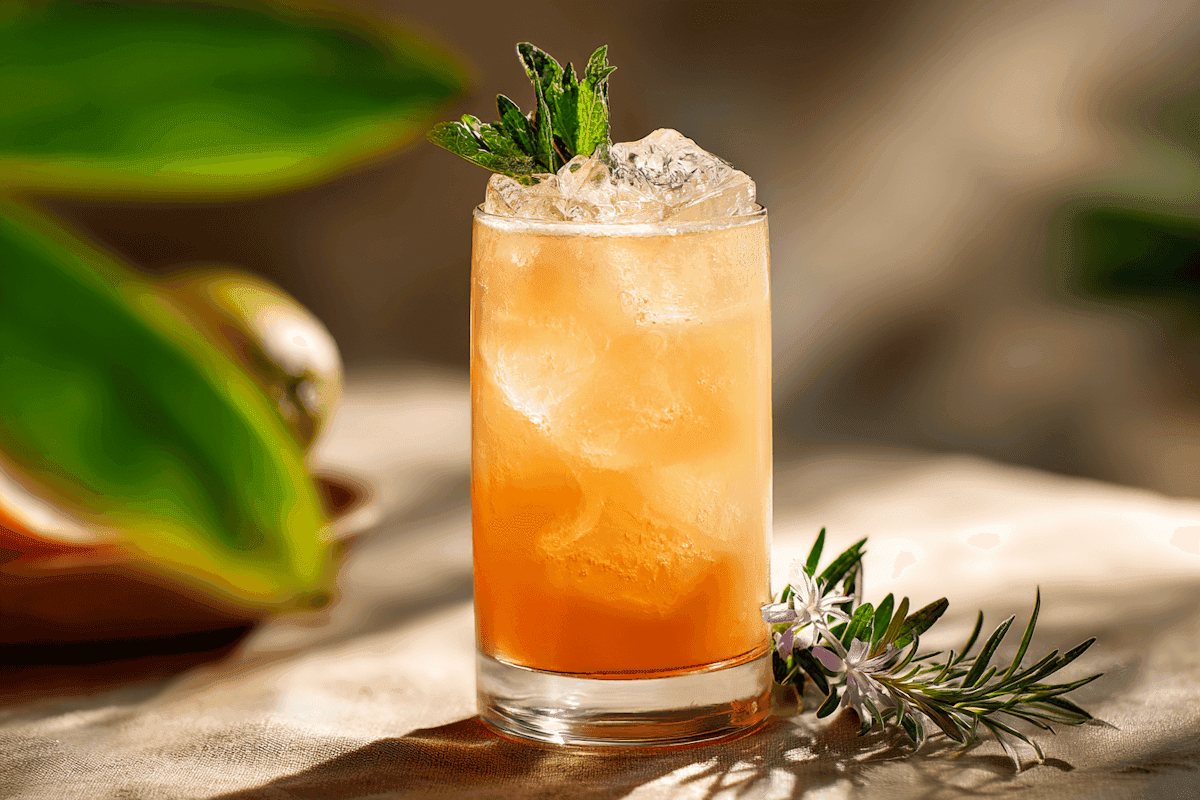 clear martini glass on brown wooden table