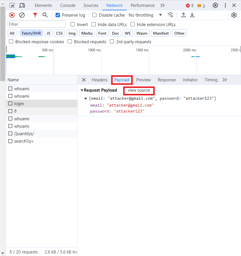 Find Password and Email ID details to copy into Akto