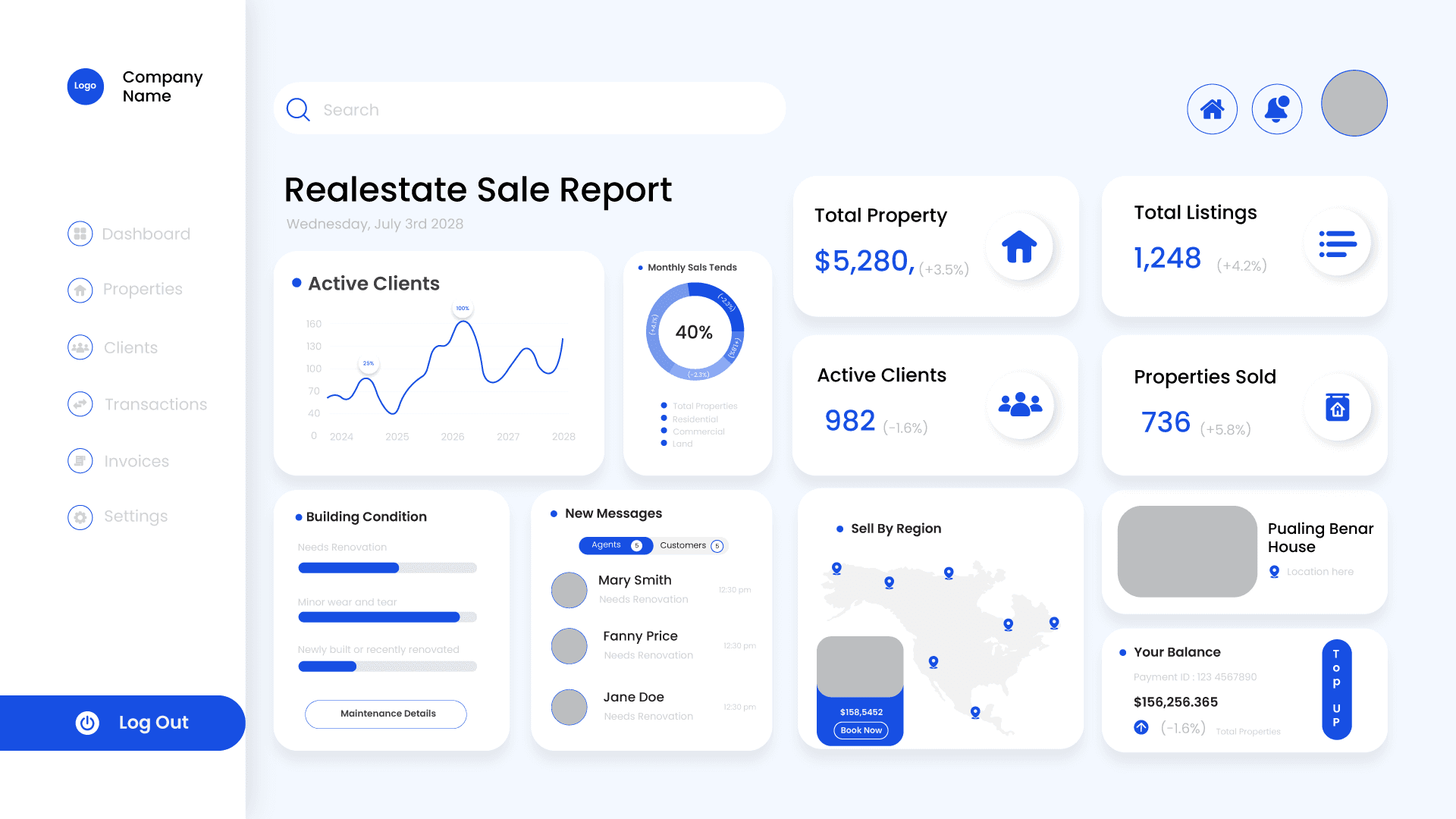 Hero image featuring a greyscaled communication platform on an abstract background.