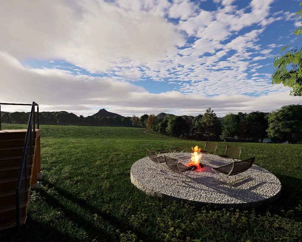 A-Frame building exterior render