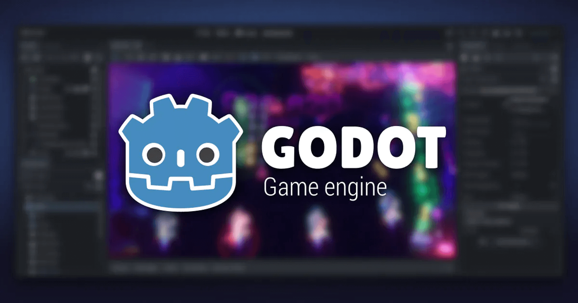 The Godot Engine logo and interface.