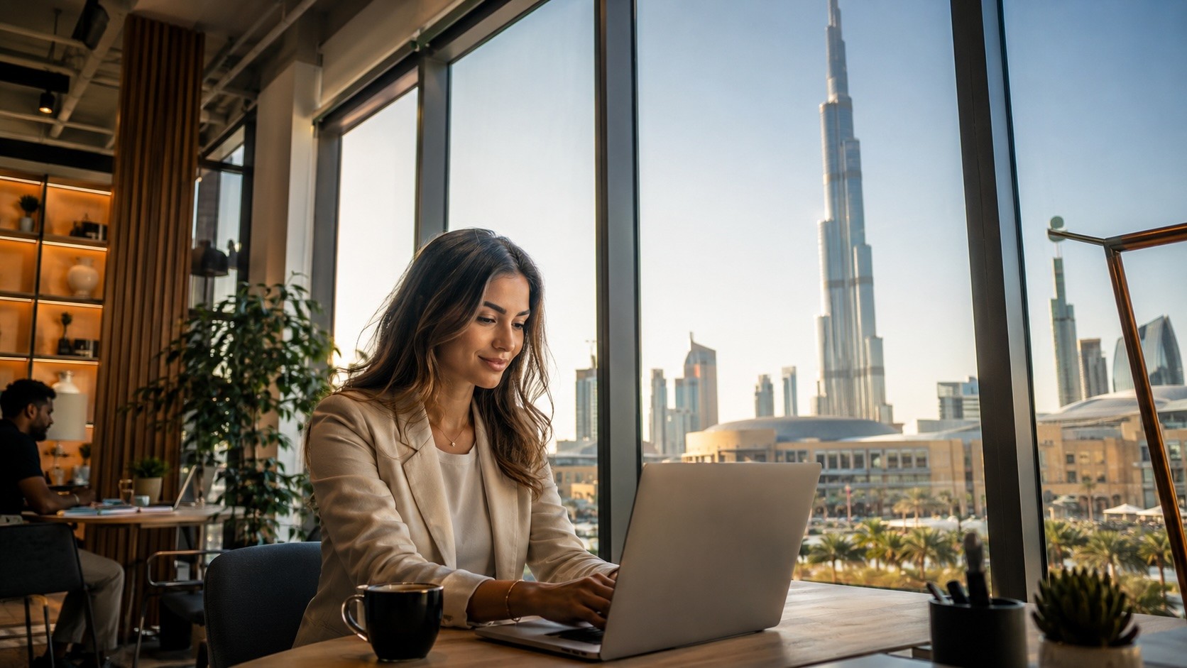 Coworking space near Dubai Mall with Burj Khalifa view in Downtown Dubai