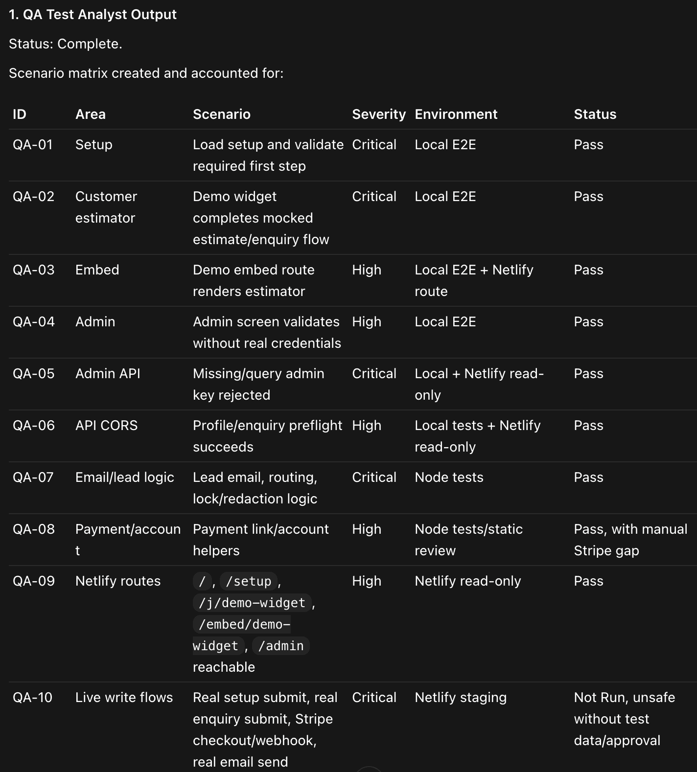 Instant Estimate System — Reviewed edge cases and QA As a designer rather than a developer, I crafted AI skills to systematically review the codebase for techni