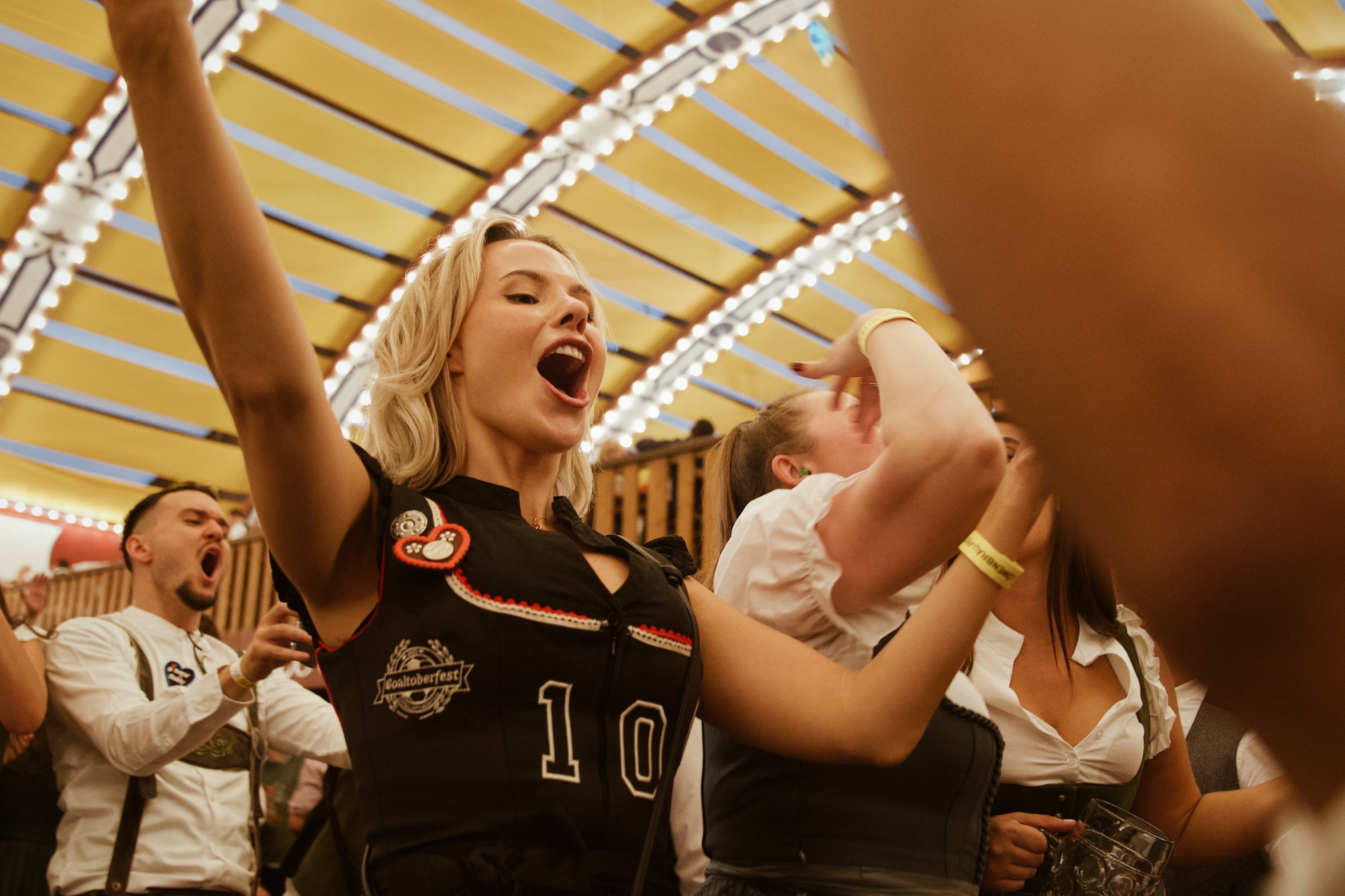 Person in fog with a glowing, glitching computer monitor head, dark cyberpunk portrait.