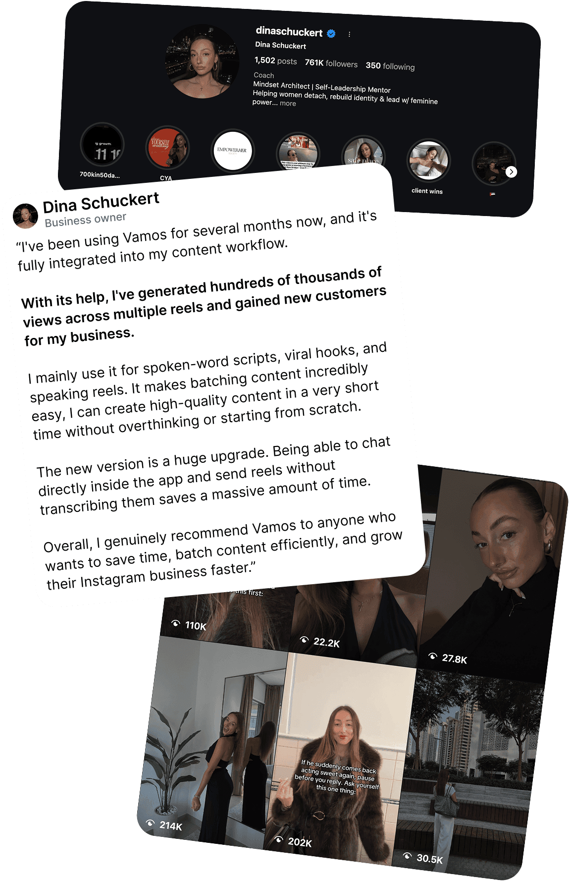 Dina Schucker testimonial