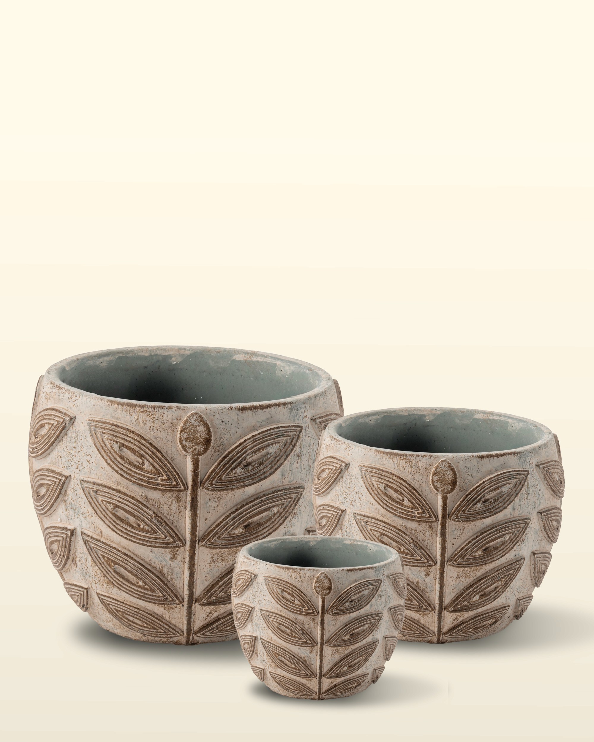 حوض بيج داكن — 18.5×18.5×14 سم — البيت الأخضر