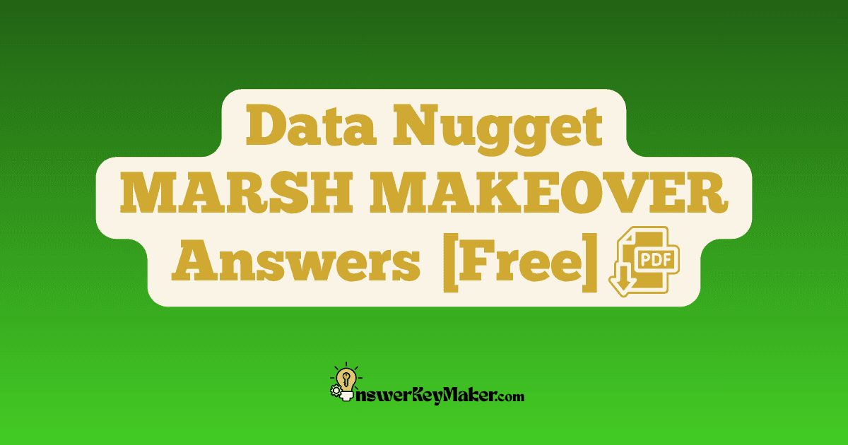 Download Data Nuggets MARSH MAKEOVER Answer Key PDF for Free.