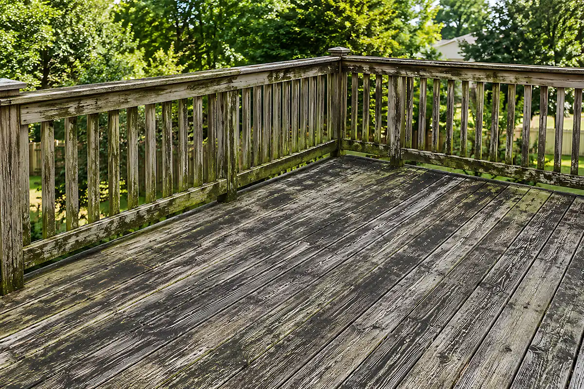 Deck & Fence Cleaning before