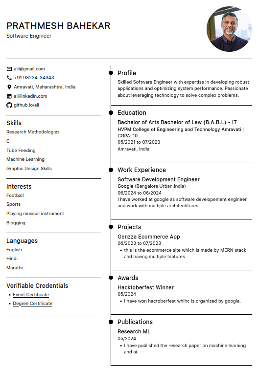 Free Resume Templates