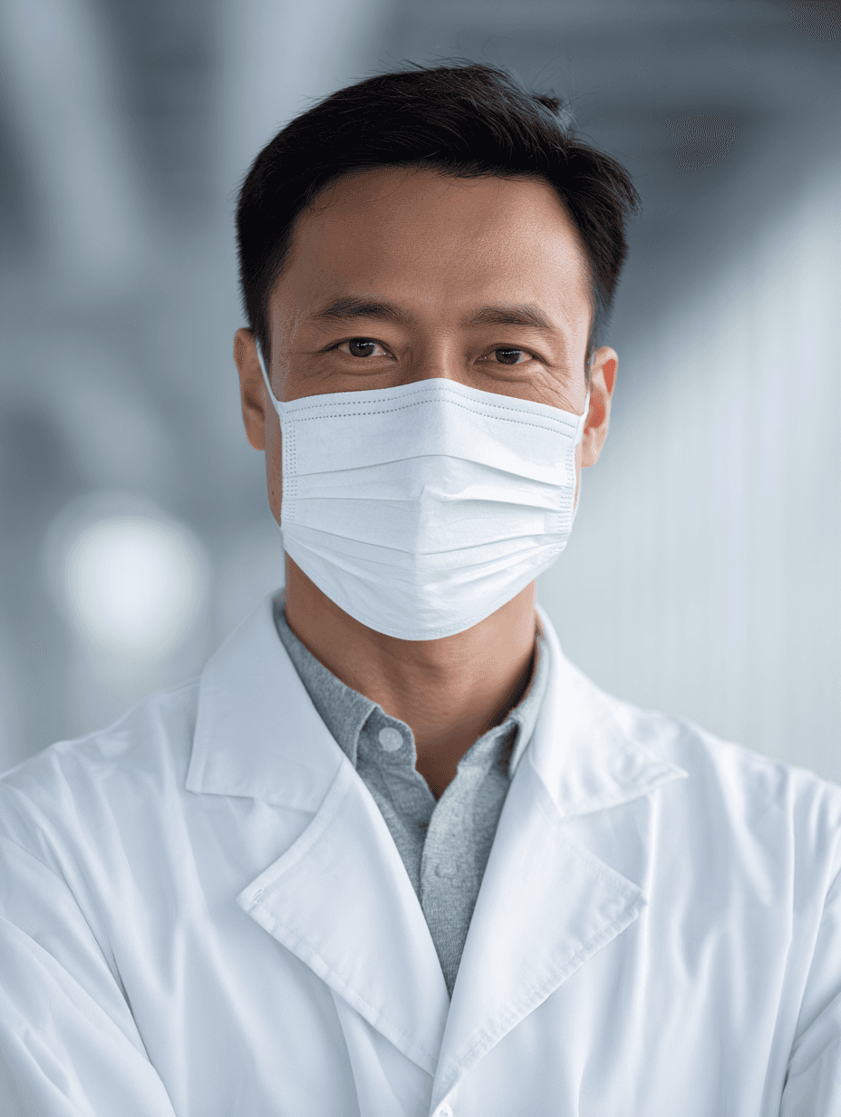 Black and white portrait of a smiling person with curly hair