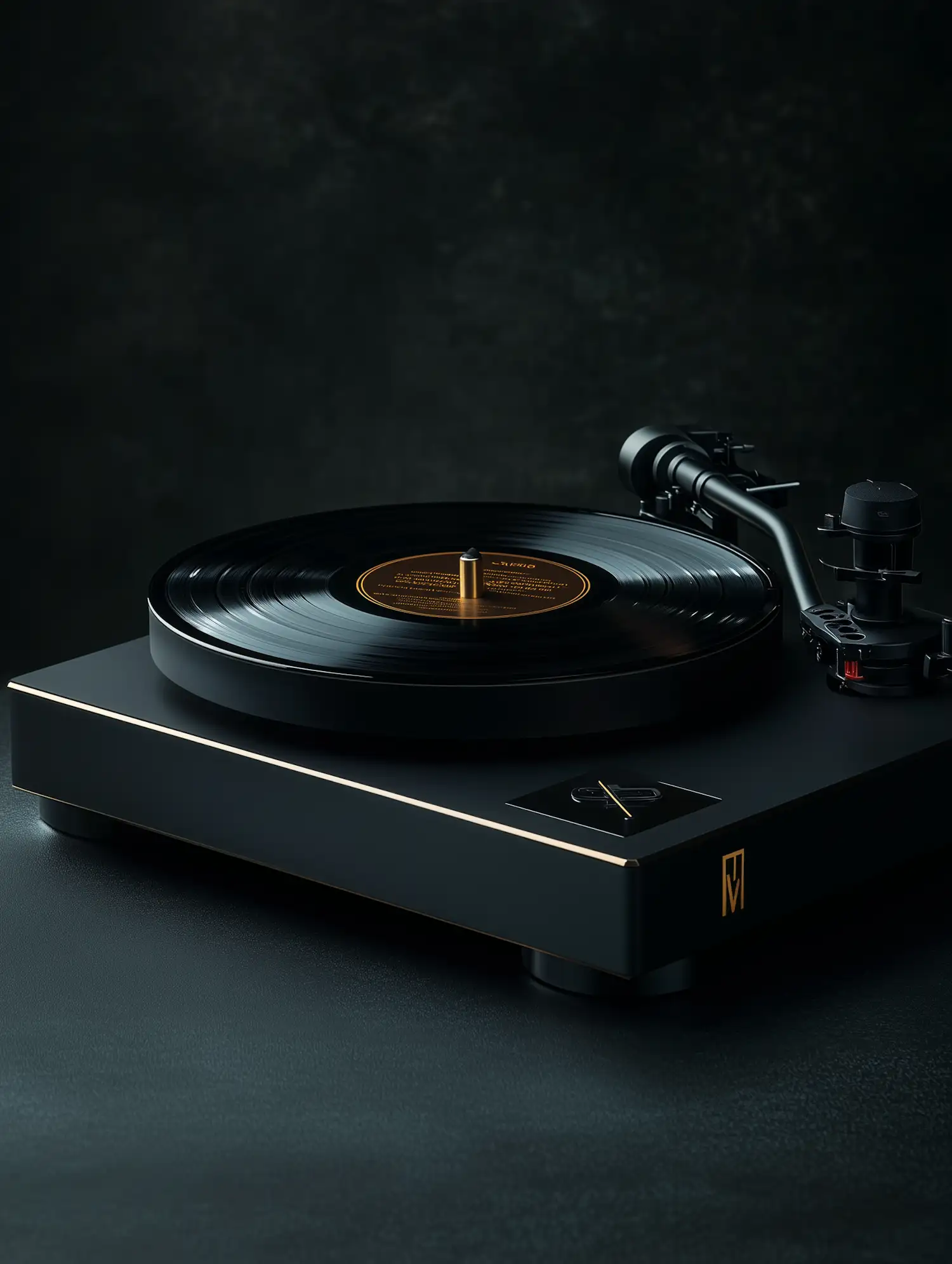Vintage Black Disk Player