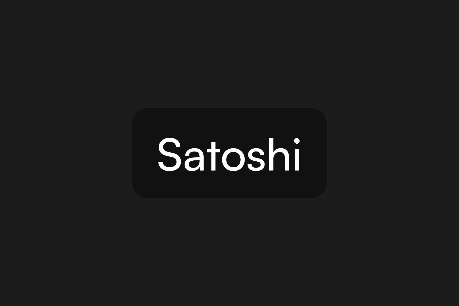 satoshi framer font