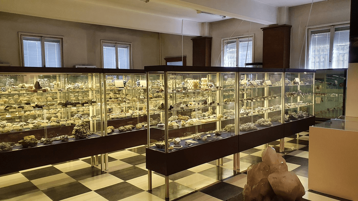 mineral collection display