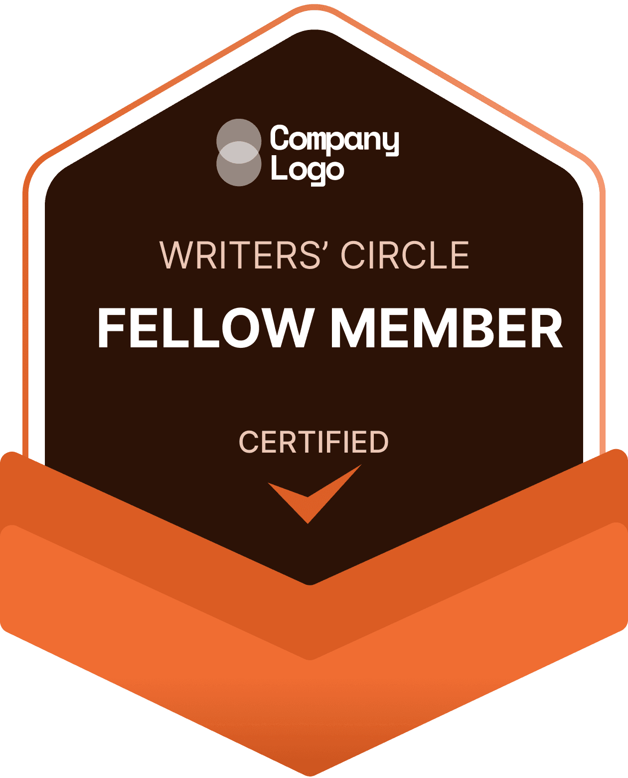 Wauld - Modern and deep orange membership badge template