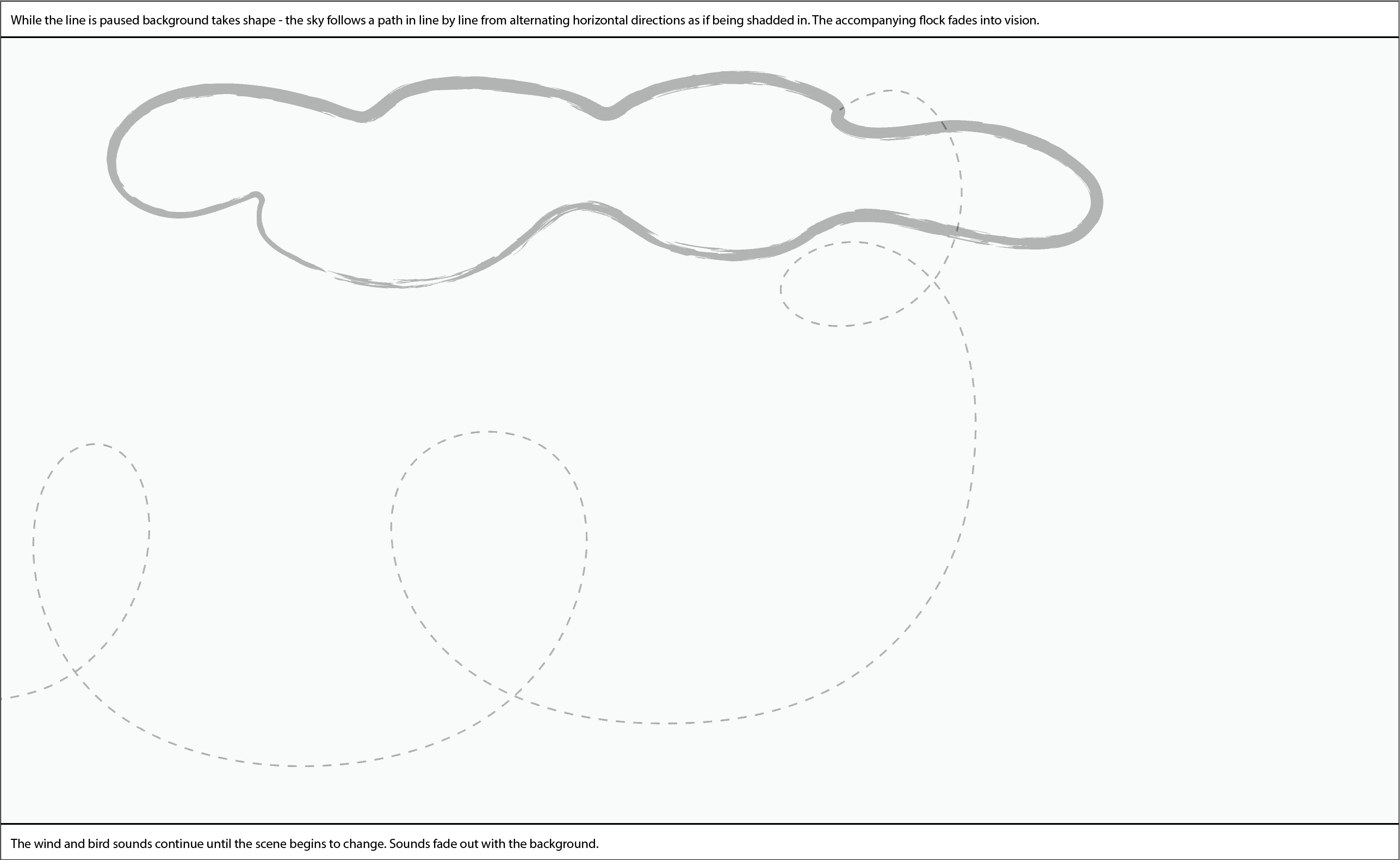 Stroyboard 9: background is gone, line leaves board.
