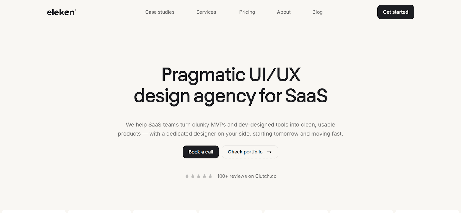 Eleken is a product design agency focused specifically on SaaS UX design. Unlike generalist agencies, Eleken positions itself as a dedicated product design partner for software companies, helping improve usability, workflows, and interface clarity through consistent UX execution.