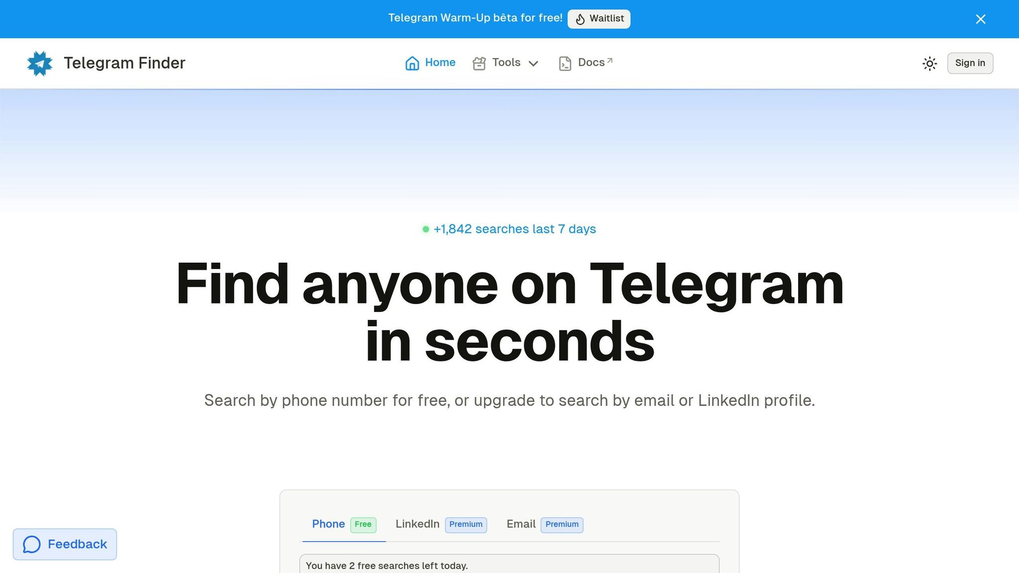 Telegram Finder