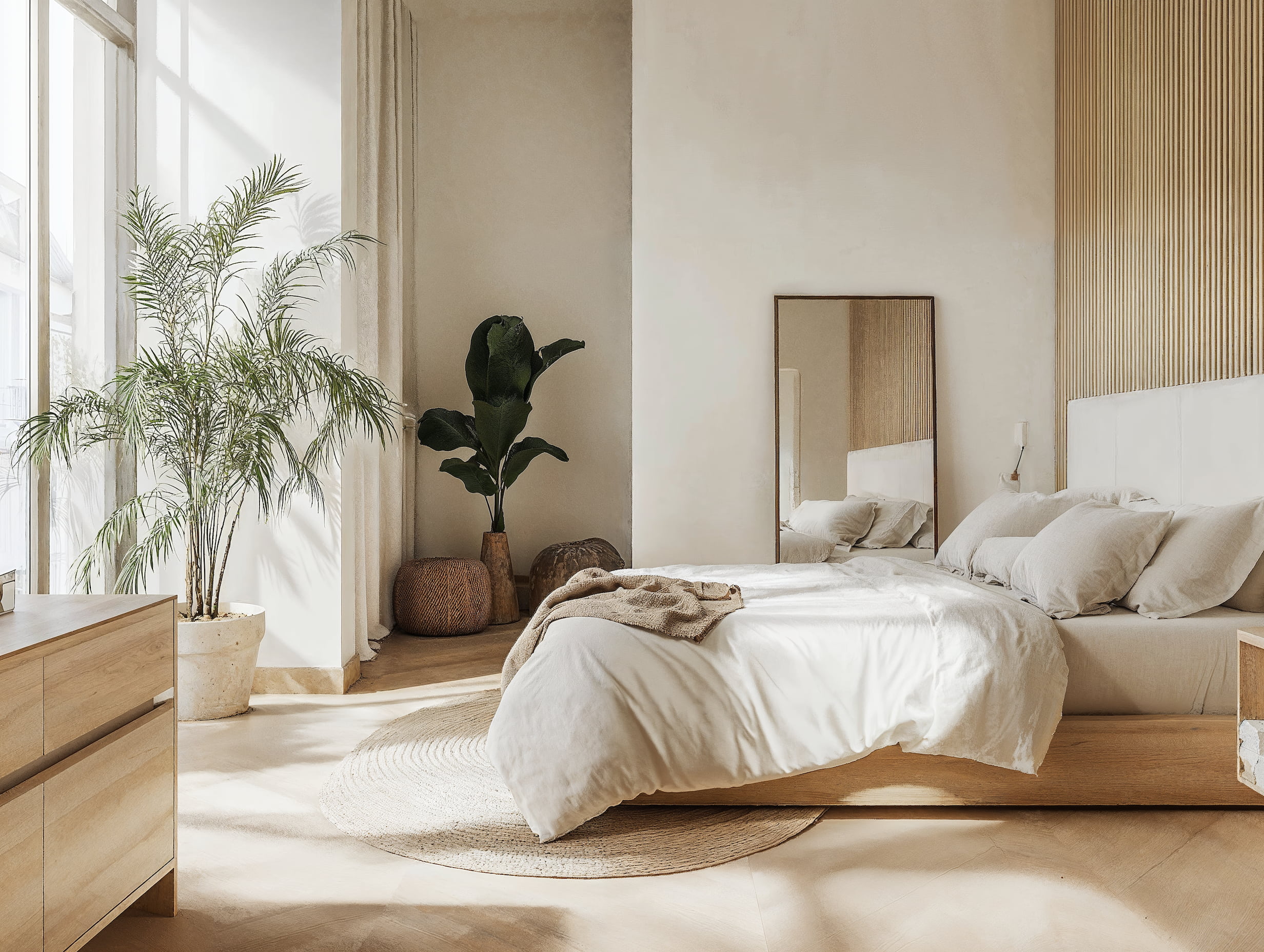 light wood bedroom, marketing persona