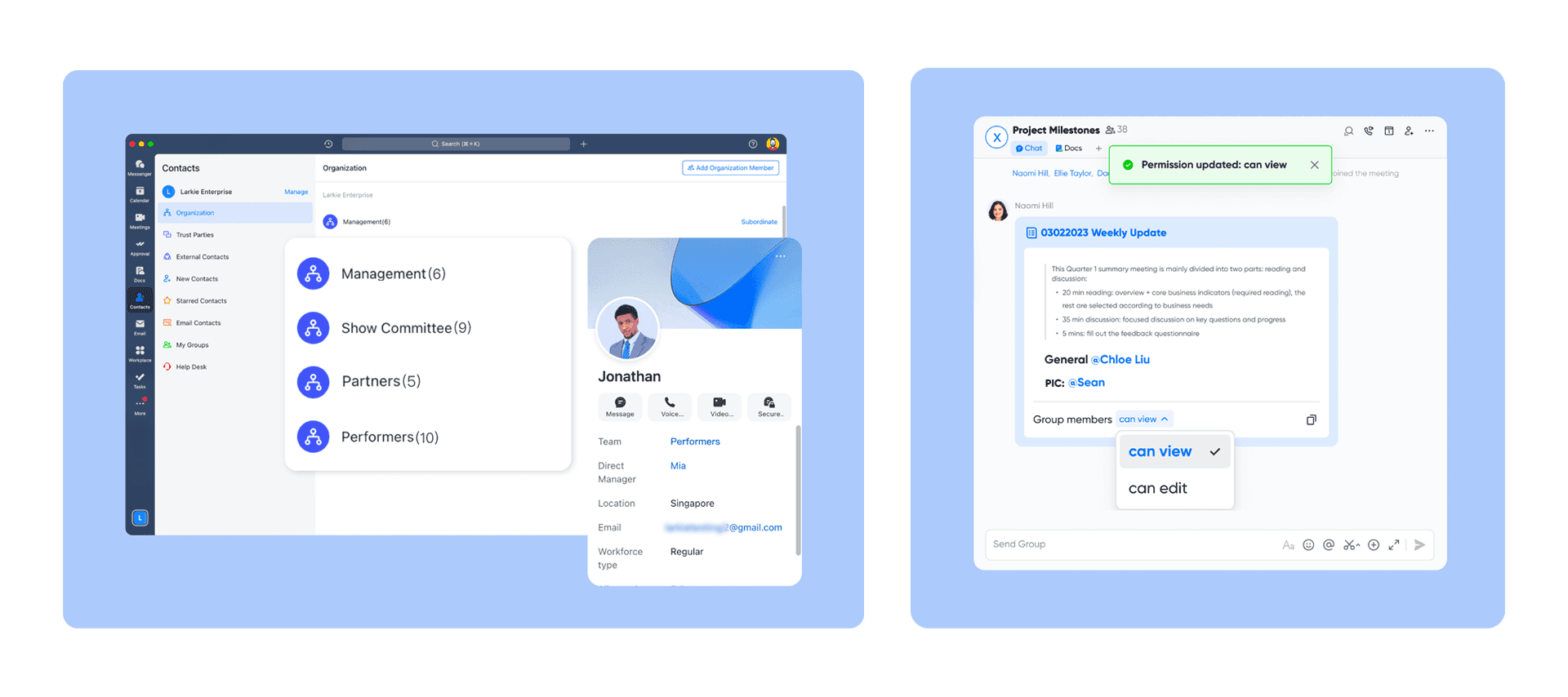 NDP Organization Security Permission Setting