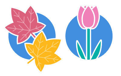 Fall Leaves and Spring Tulips