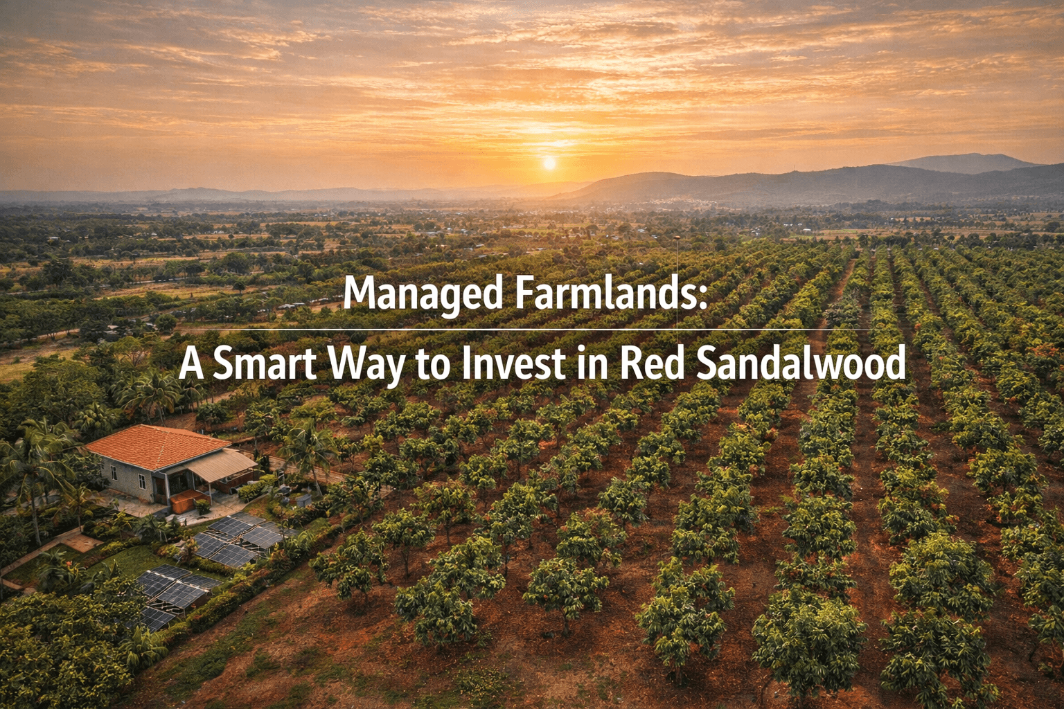 Managed Farmlands: A Smart Way to Invest in Red Sandalwood blog cover by Charan Group