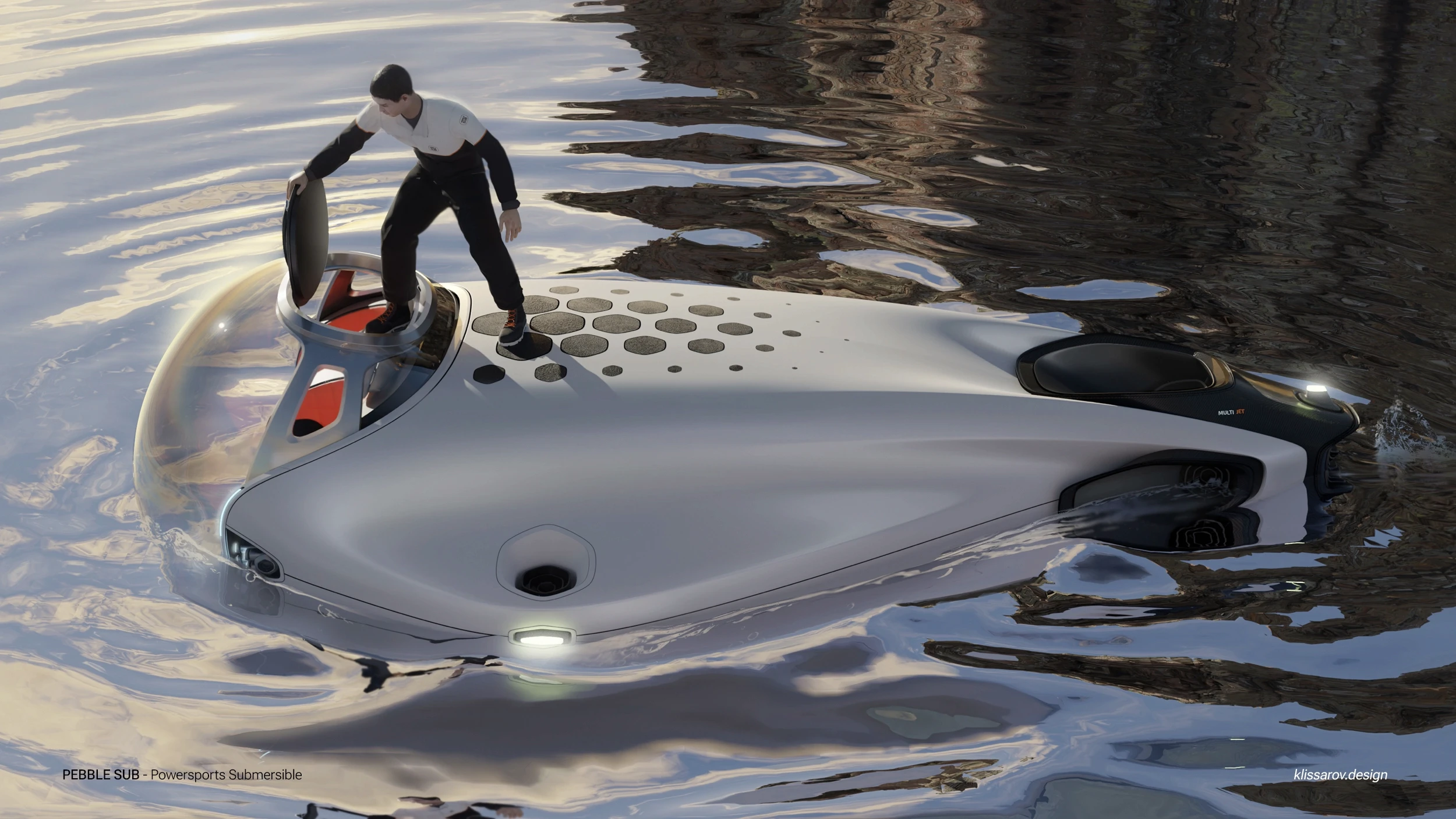 final submersible design on surface of water