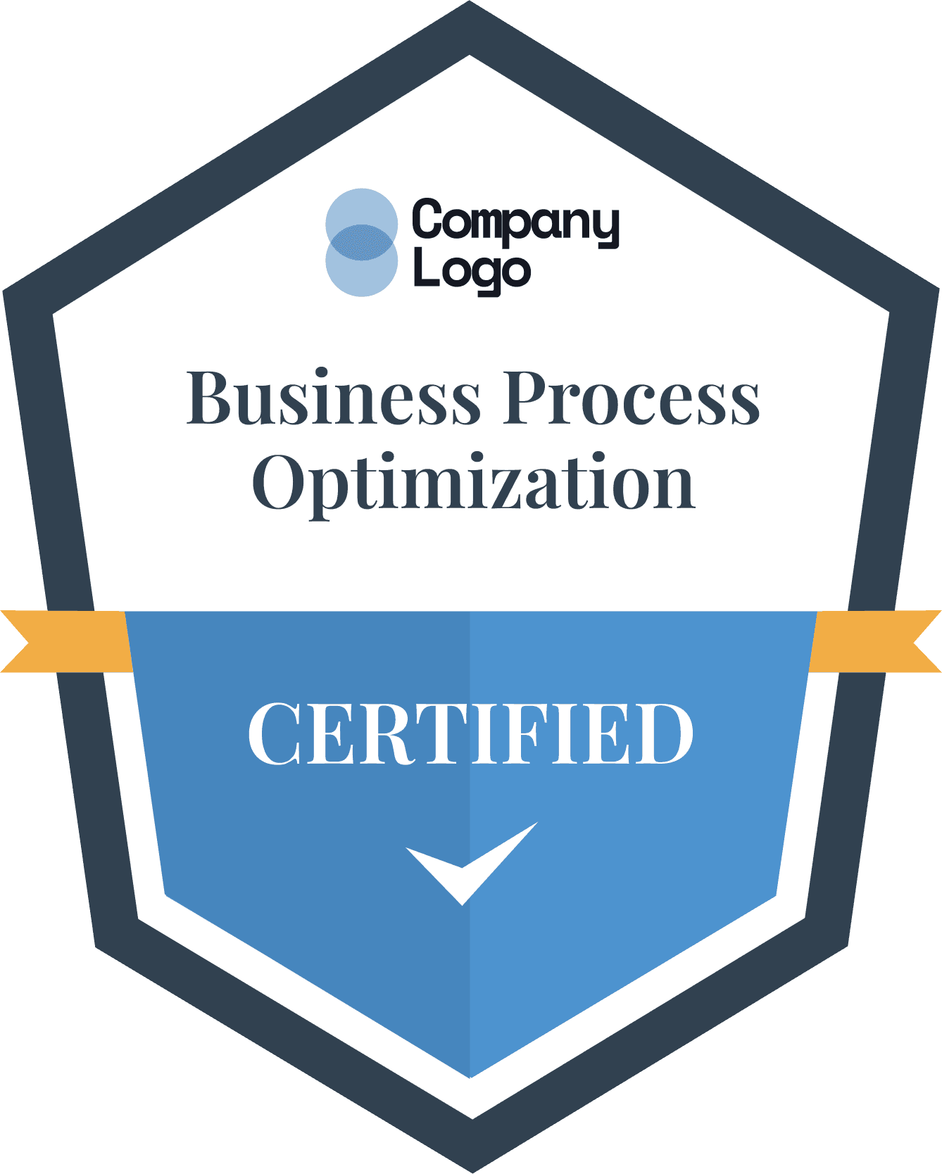 Wauld - Simple and genuine blue course completion badge template