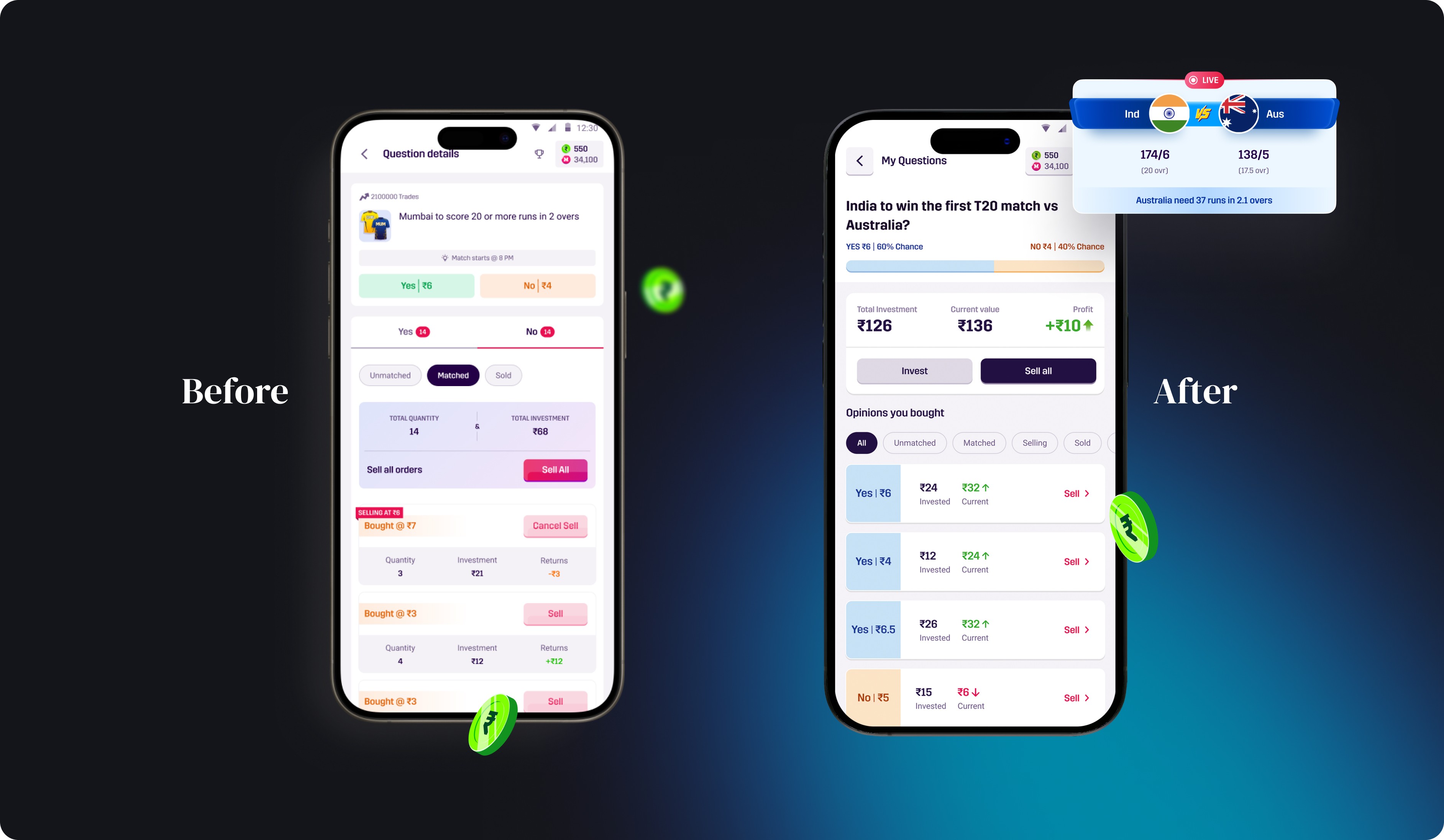 White logo on purple background