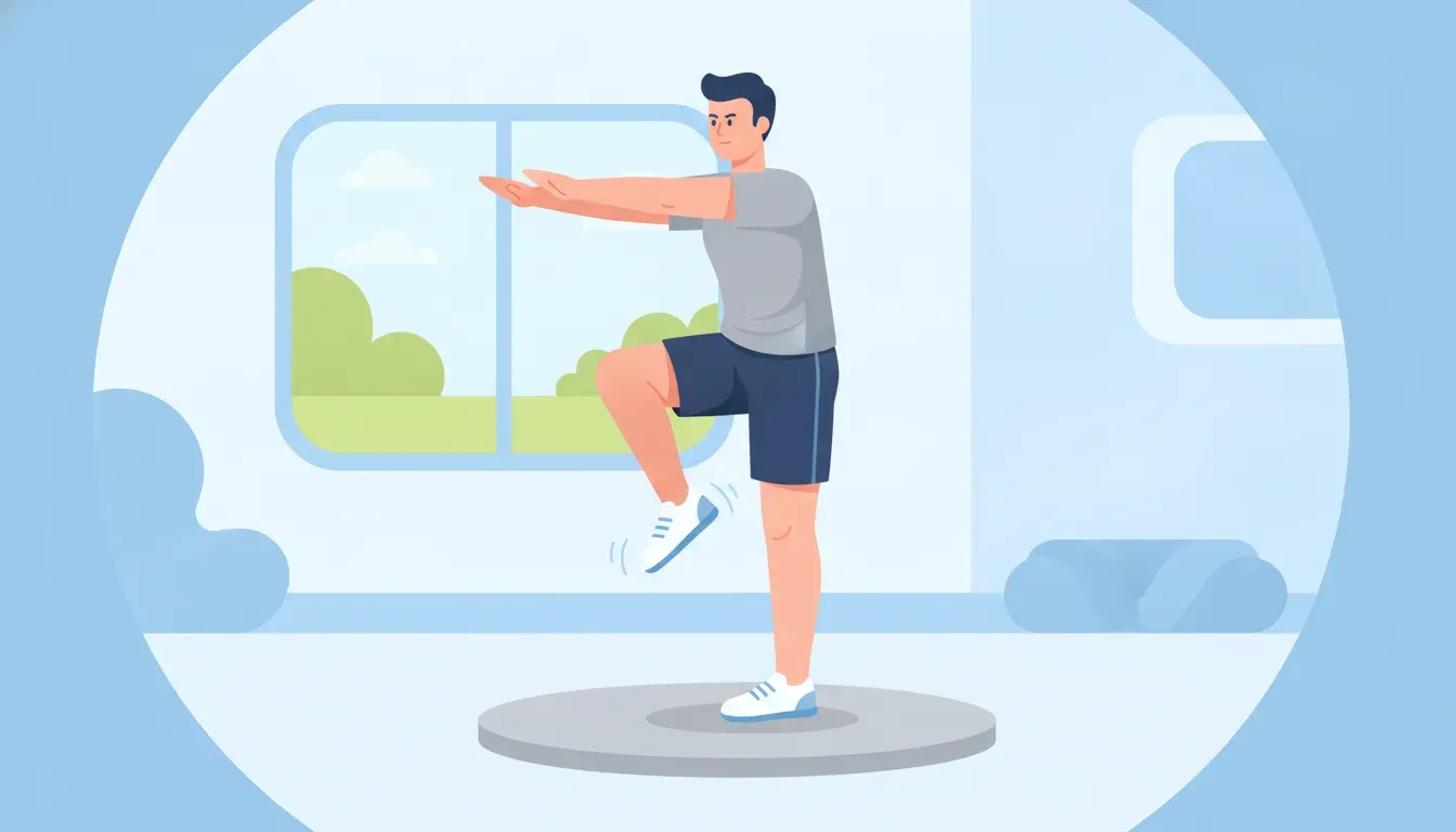 Athlete performing a balance exercise during ankle sprain return-to-sport rehabilitation
