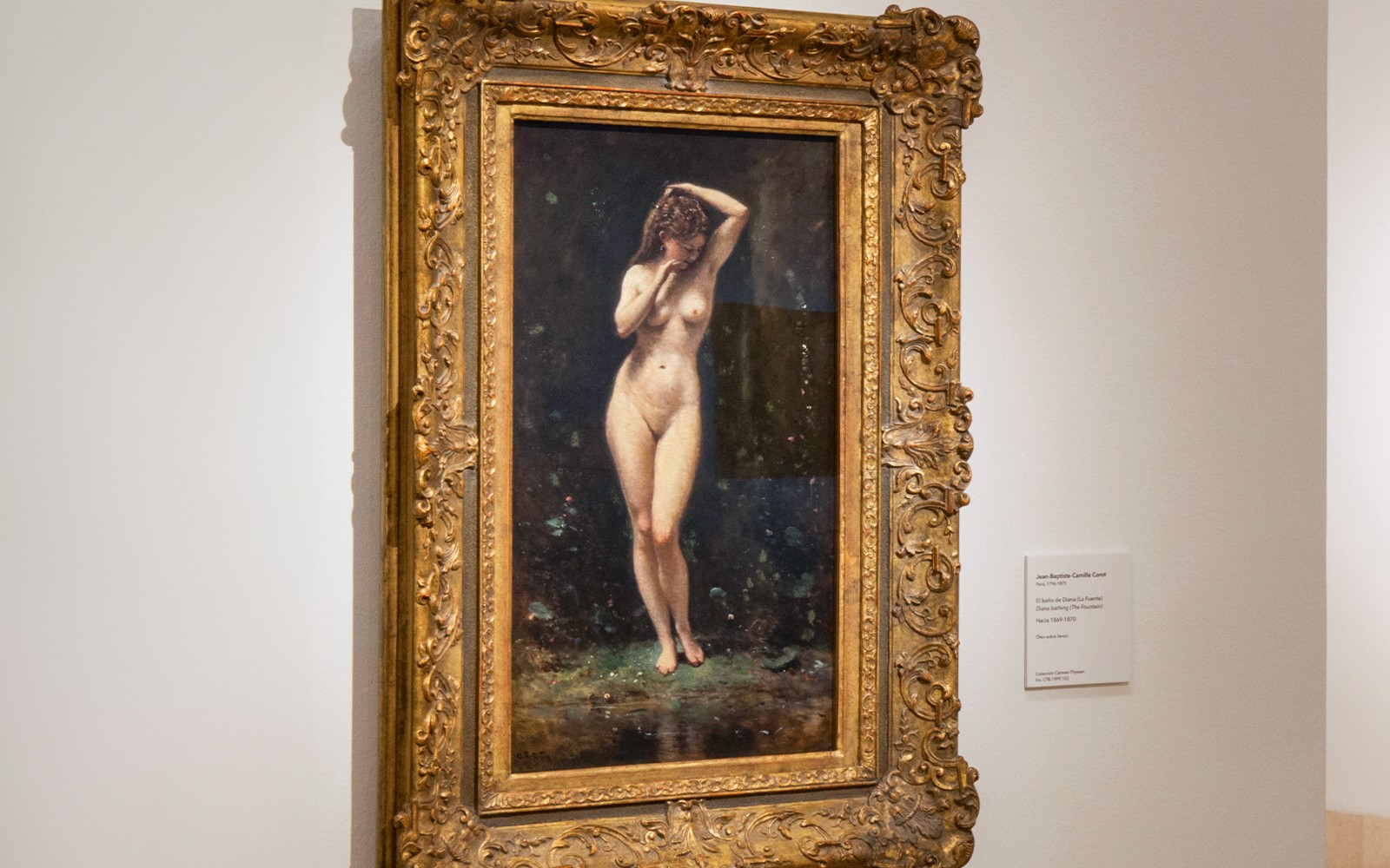 Málverk af Dísu í baði eftir Corot í Thyssen Bornemisza safninu, Madrid.