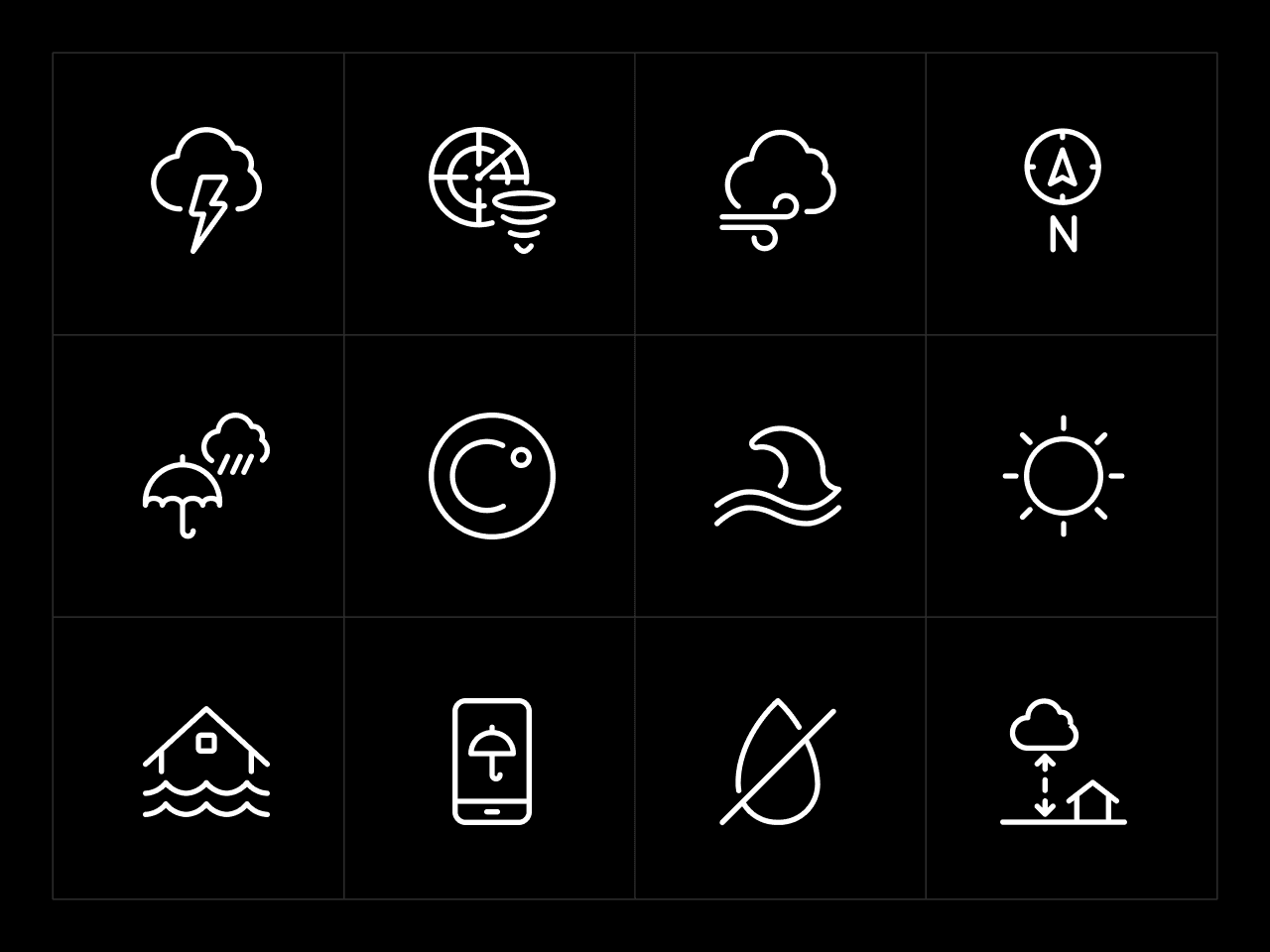 Ultimate Light Weather Icon Set