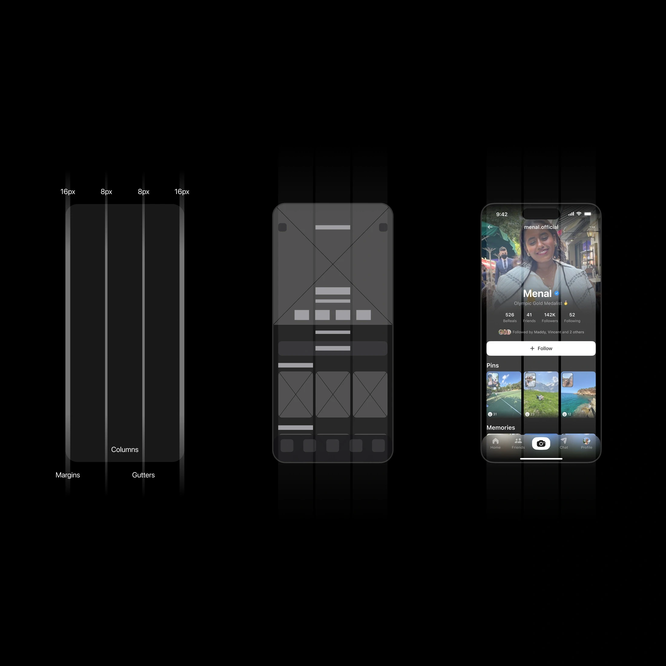 Margins and layout of the app