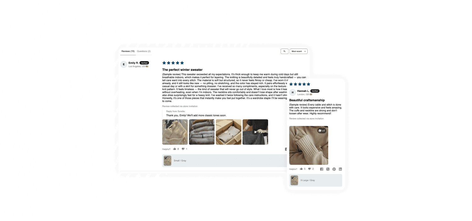 review widget align theme