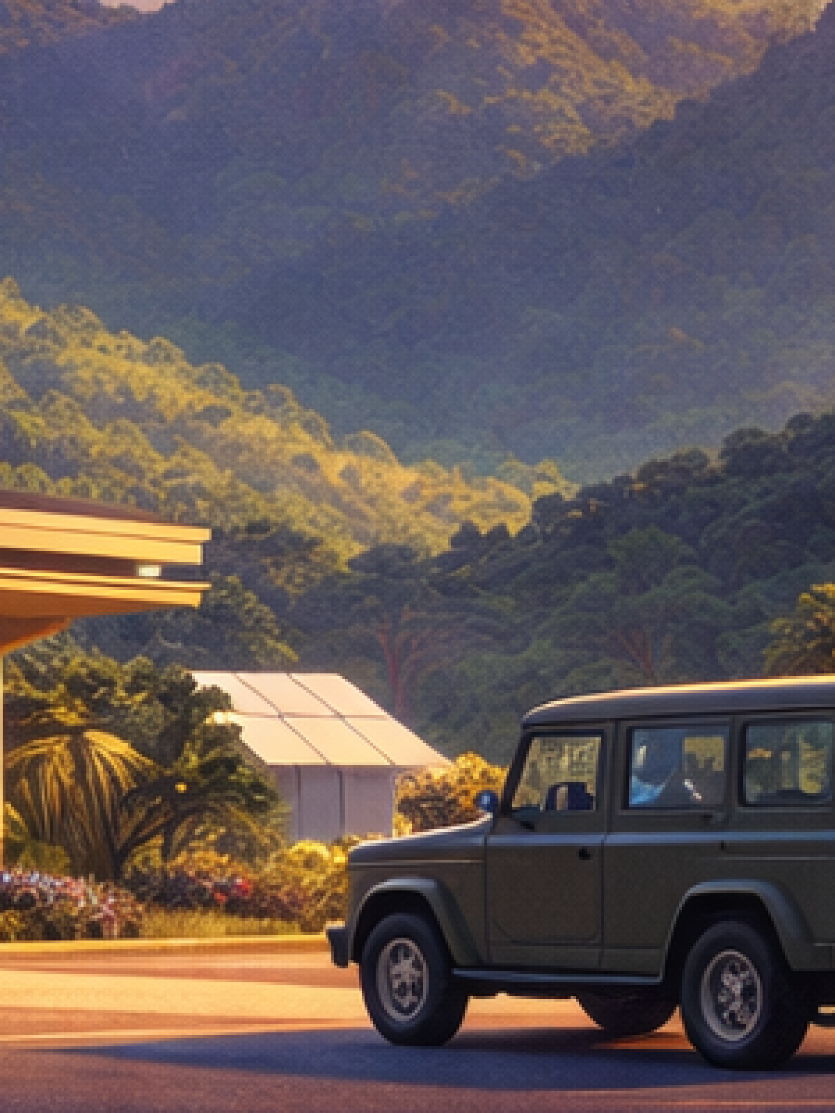 Land rover defender - abstract image