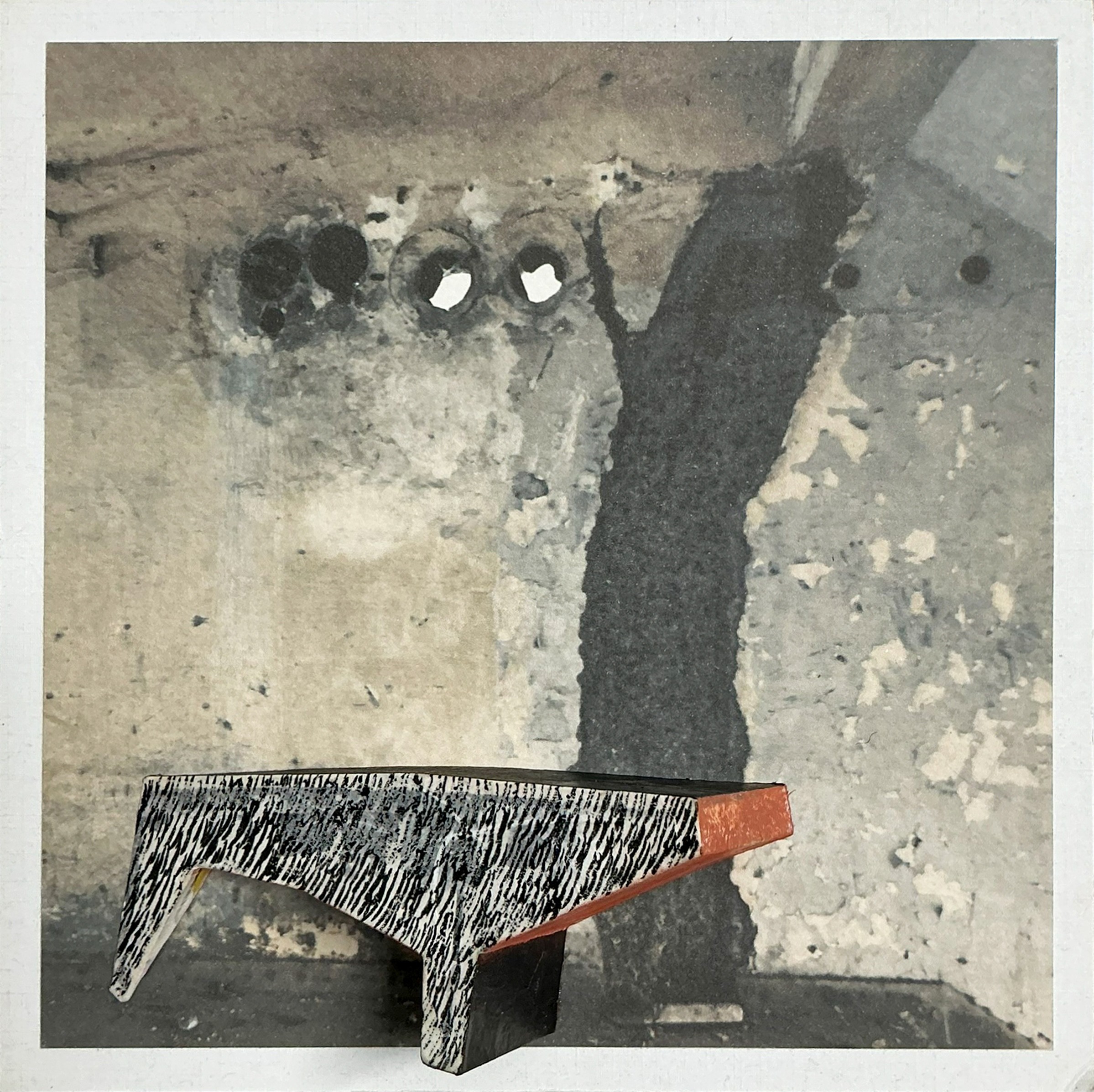 herd of sheep on road painting