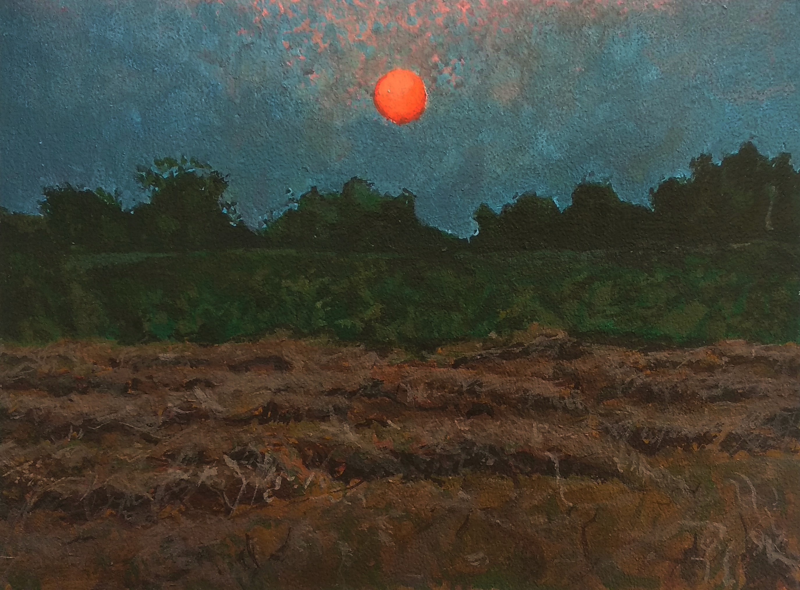 herd of sheep on road painting