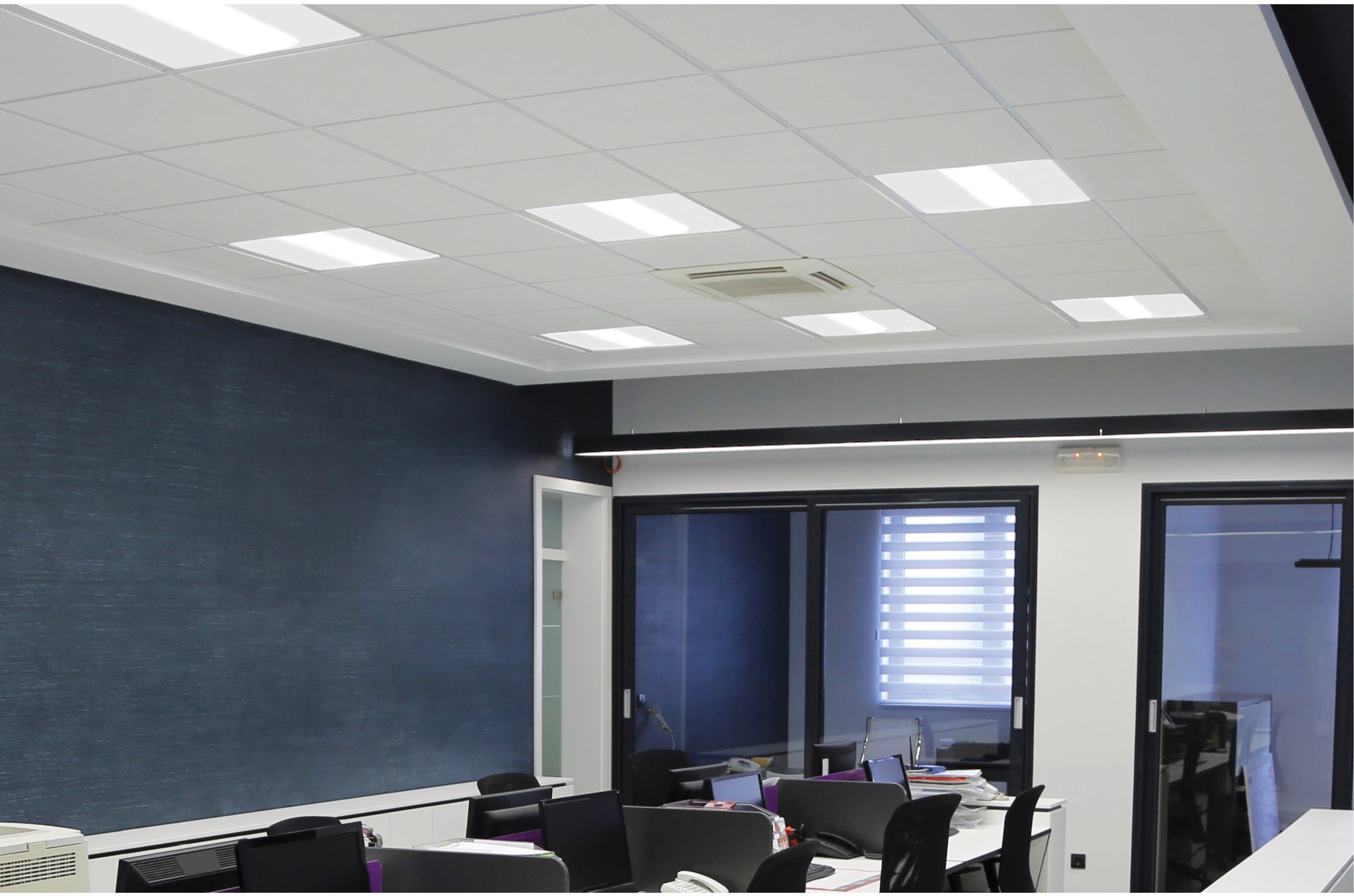 Satco commercial downlighting solutions including integrated LED luminaires for offices and retail spaces in BC