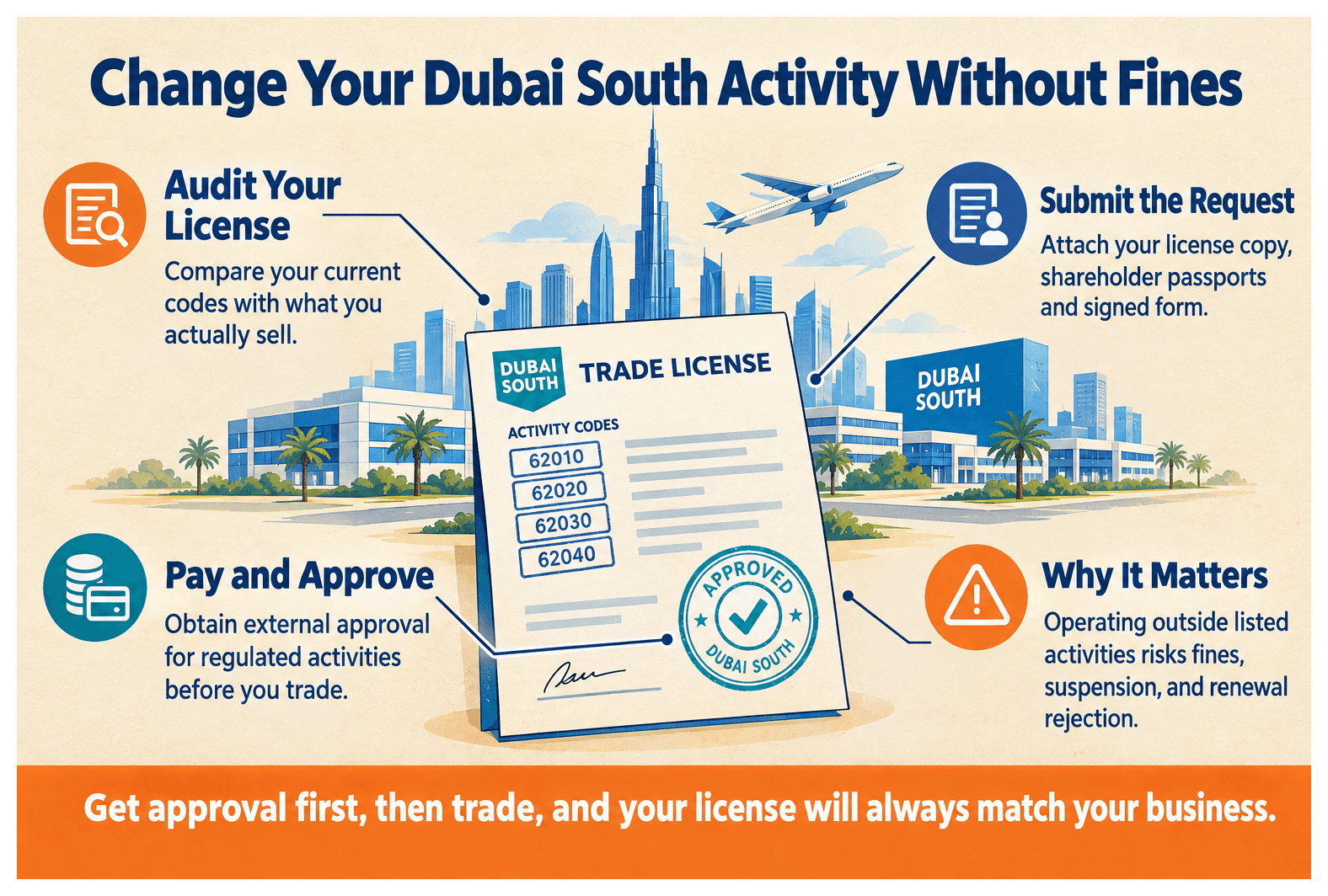 Infographic: How to Change Your Business Activity in Dubai South
