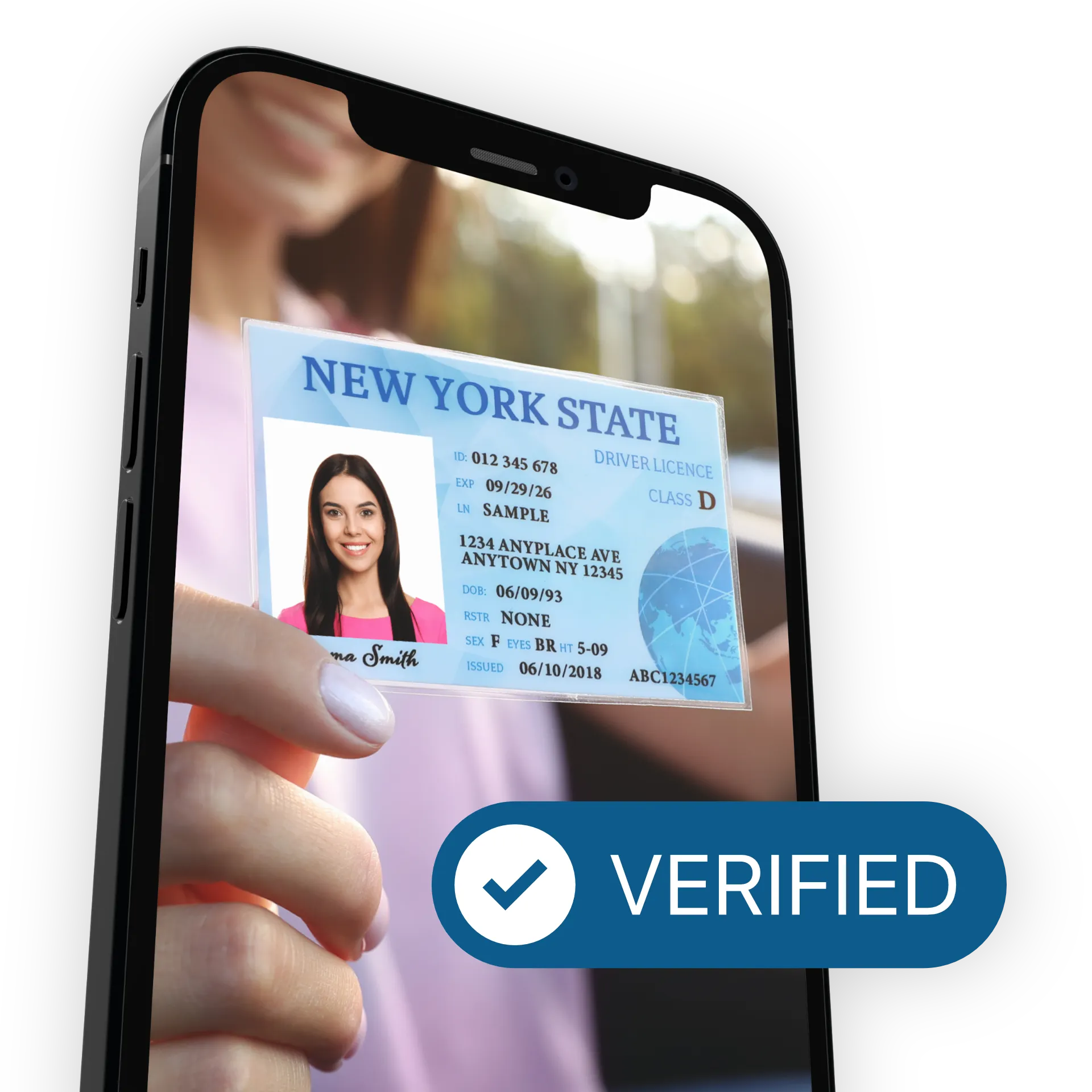 A guest getting their ID scanned and verfied