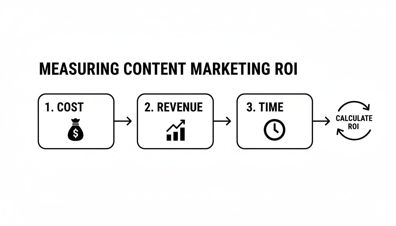 Infographic about measuring content marketing roi