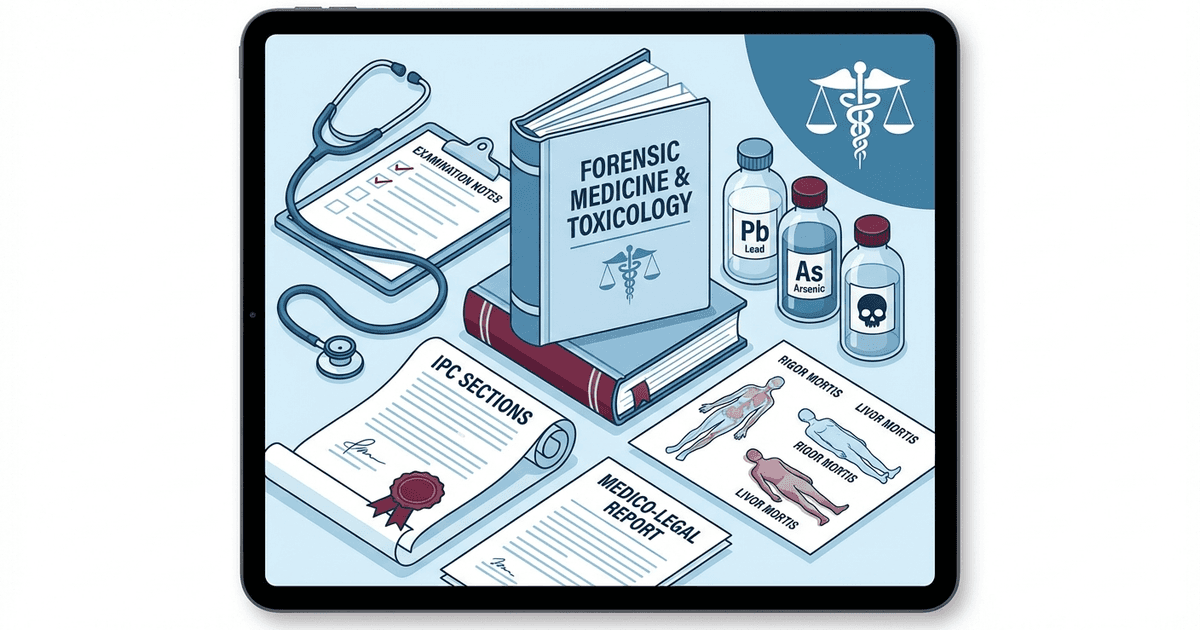Cover: How to Study Forensic Medicine for NEET PG 2026: High-Yield Topics, Medico-Legal Cases and Exam Strategy