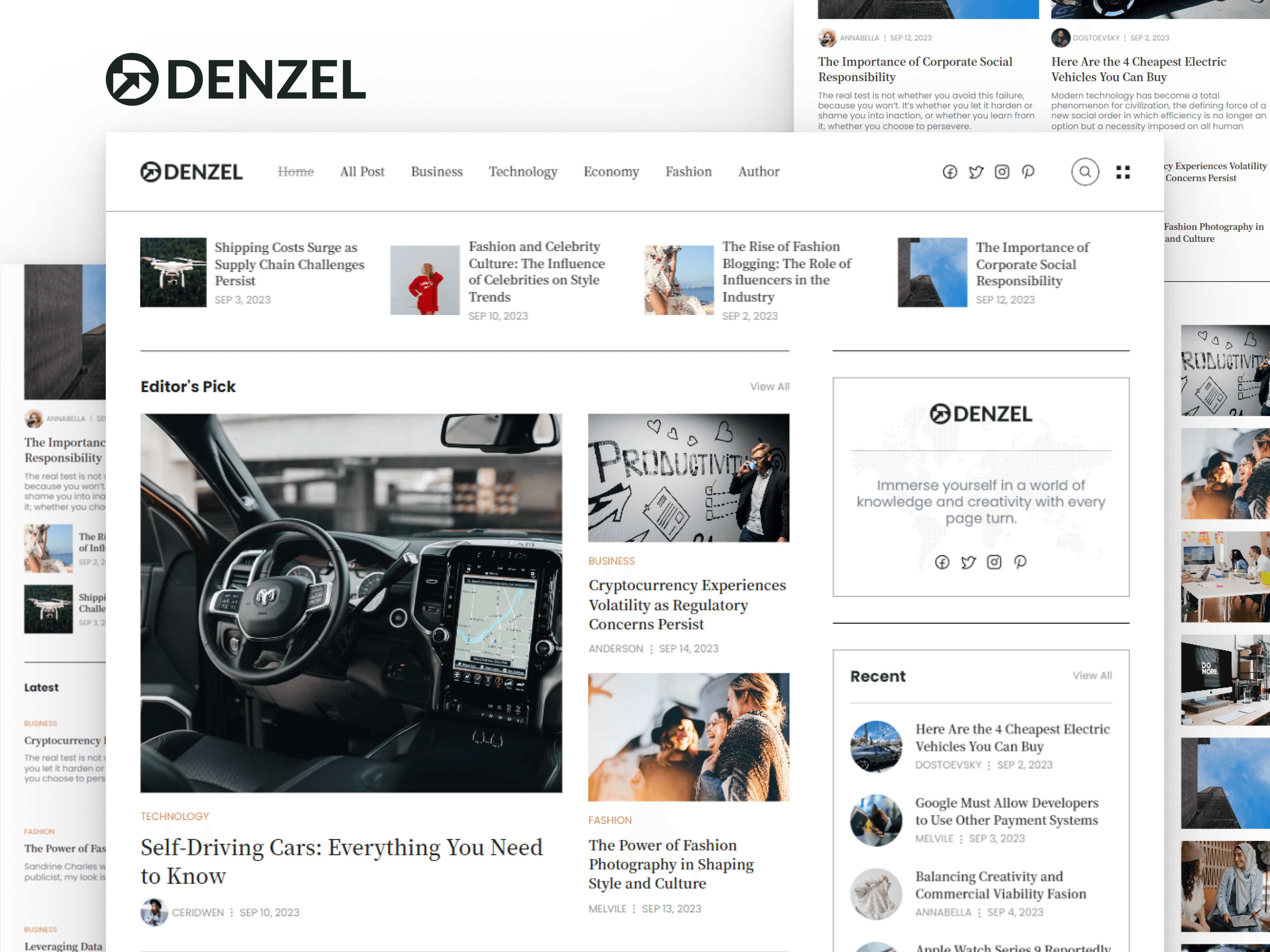 Denzel - Framer Template for Blog & Magazine