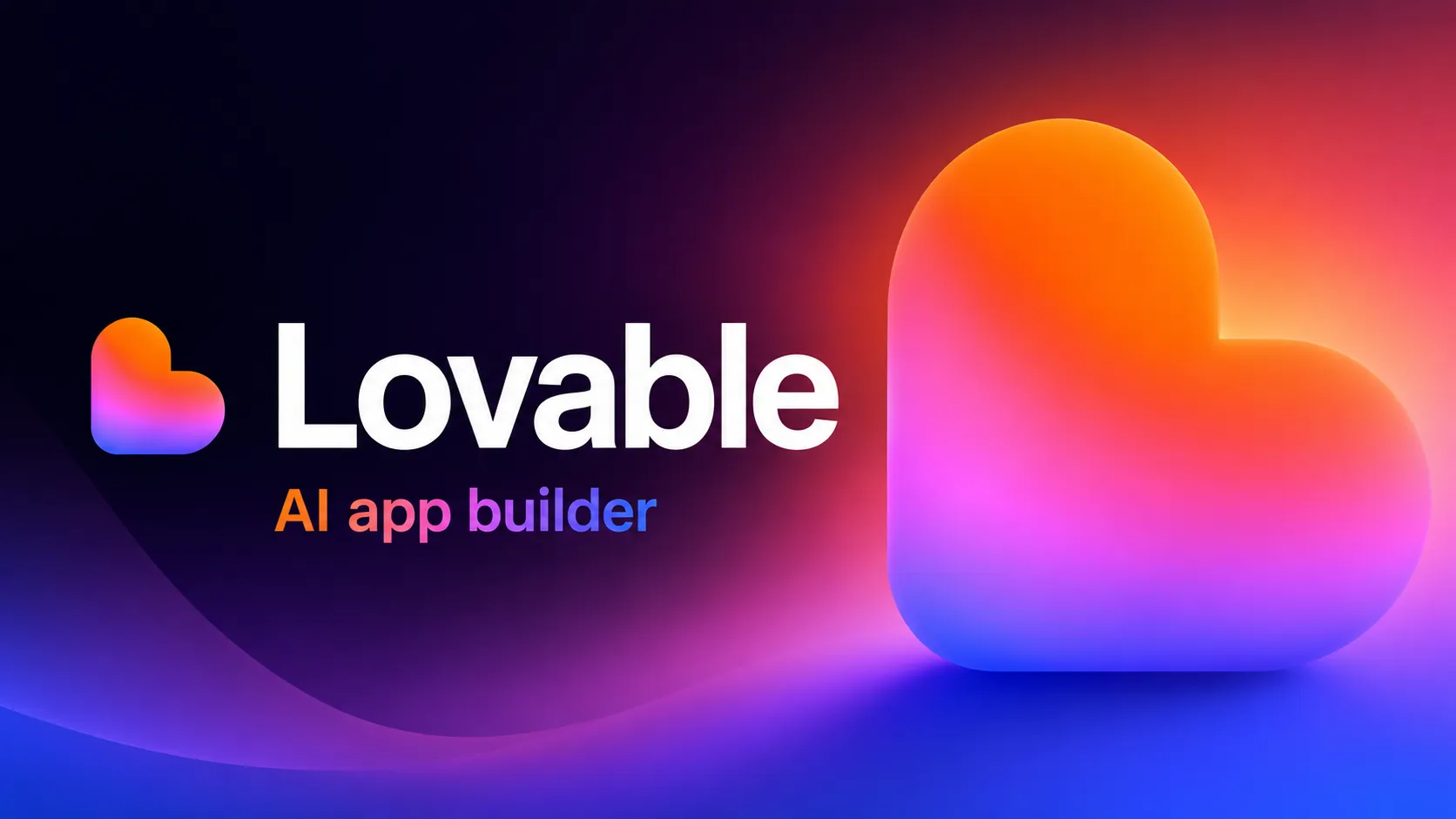 Lovable AI app builder - platforma za kreiranje aplikacija sa logotipom u obliku srca